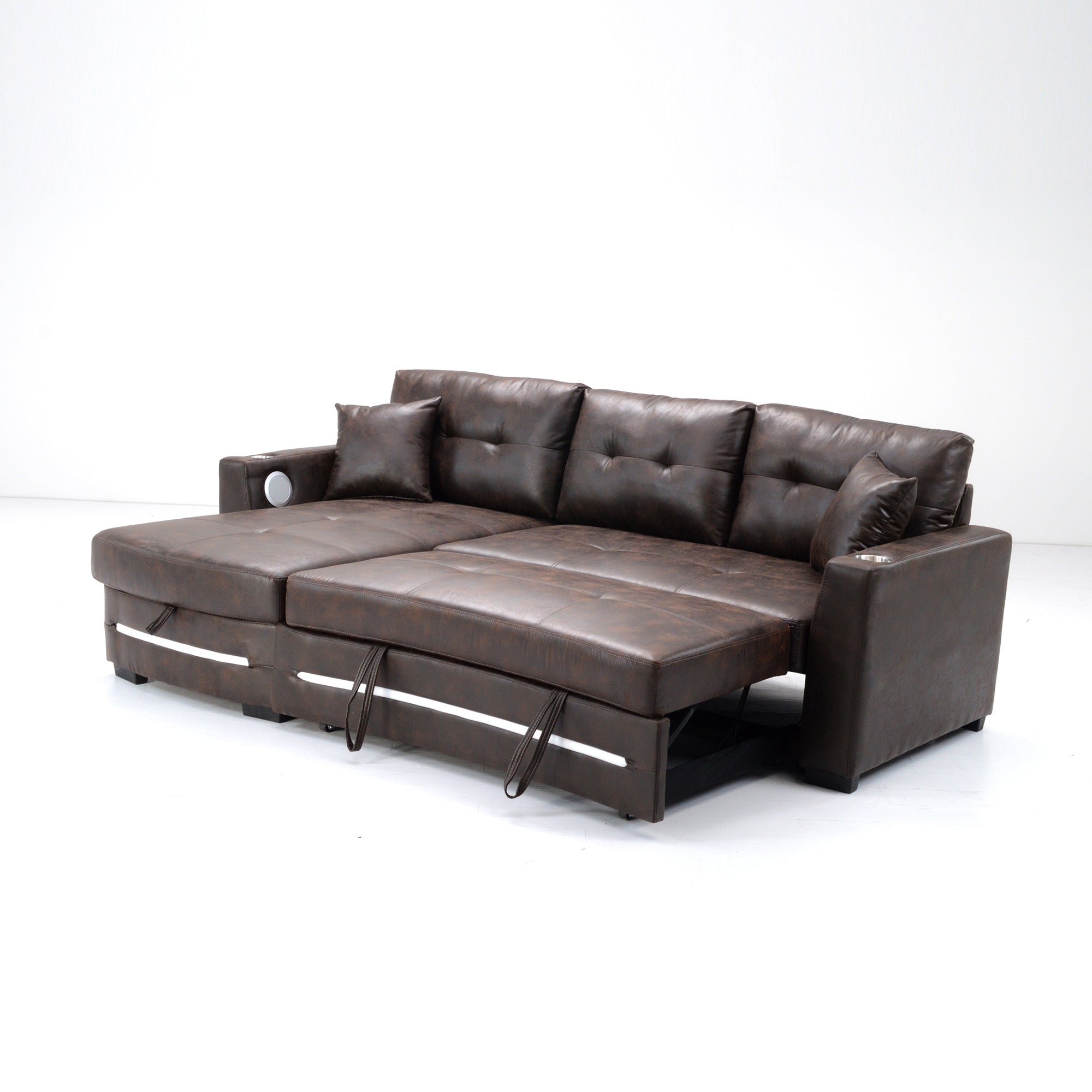 L-Shape sofa with storage and Pull-out bed-1369