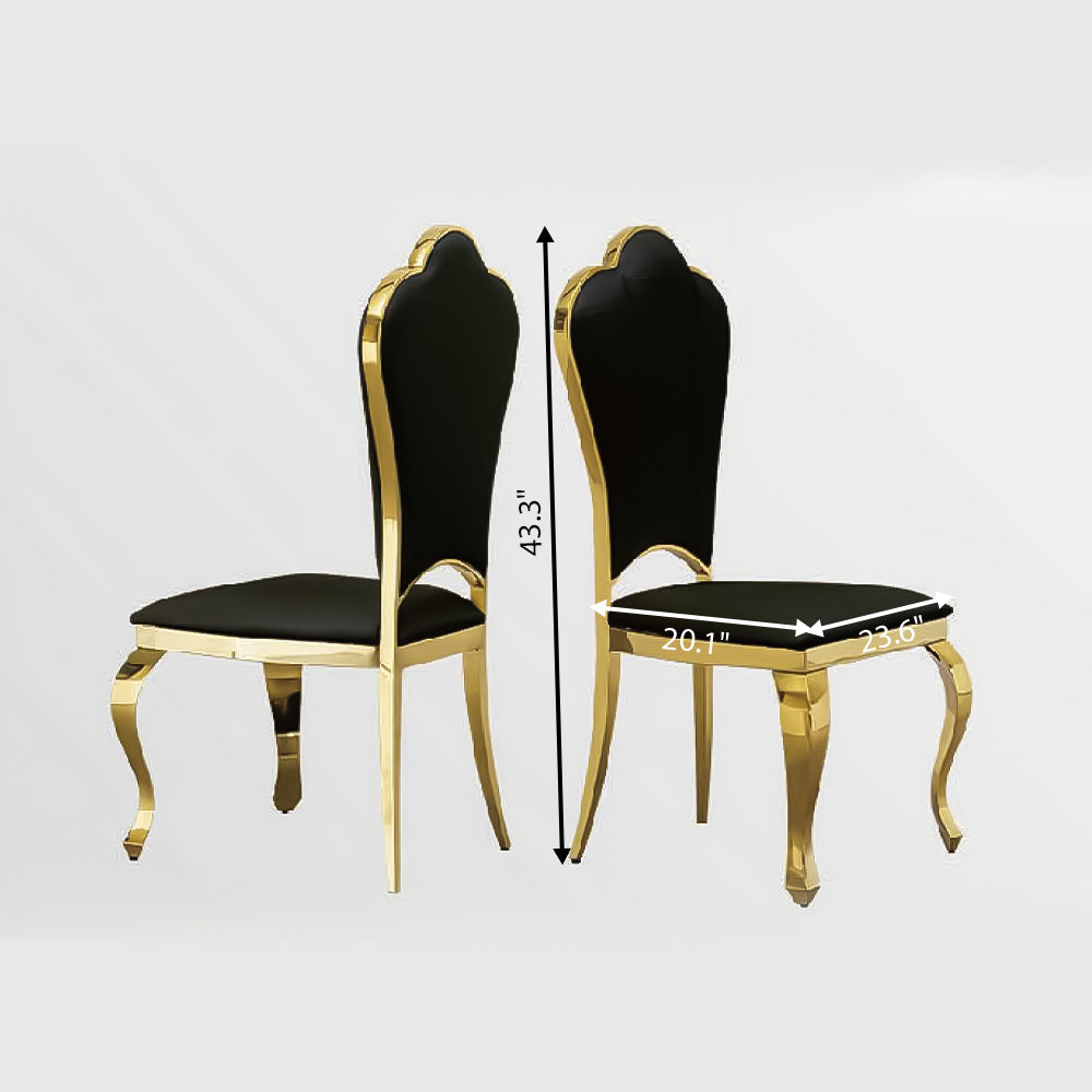 Mirror Glod Finish Dining Chair