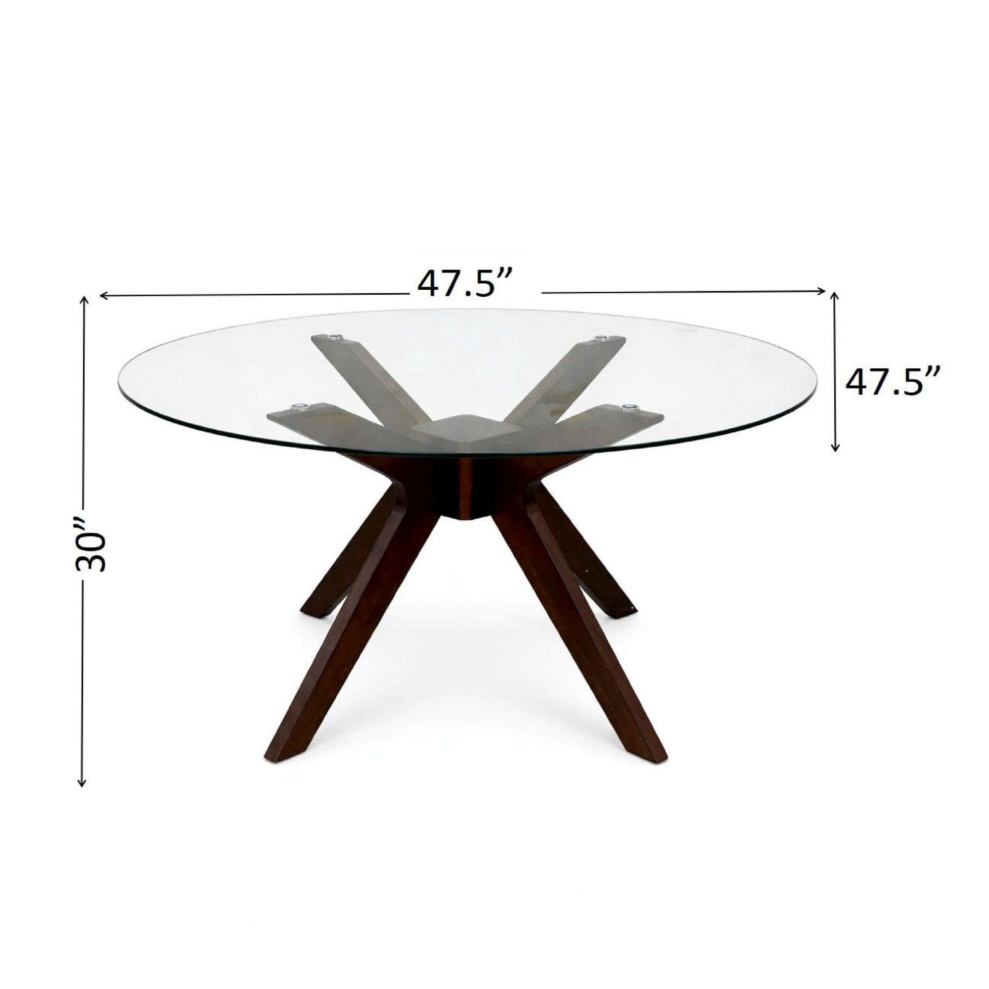 GLASS TOP DINING TABLE