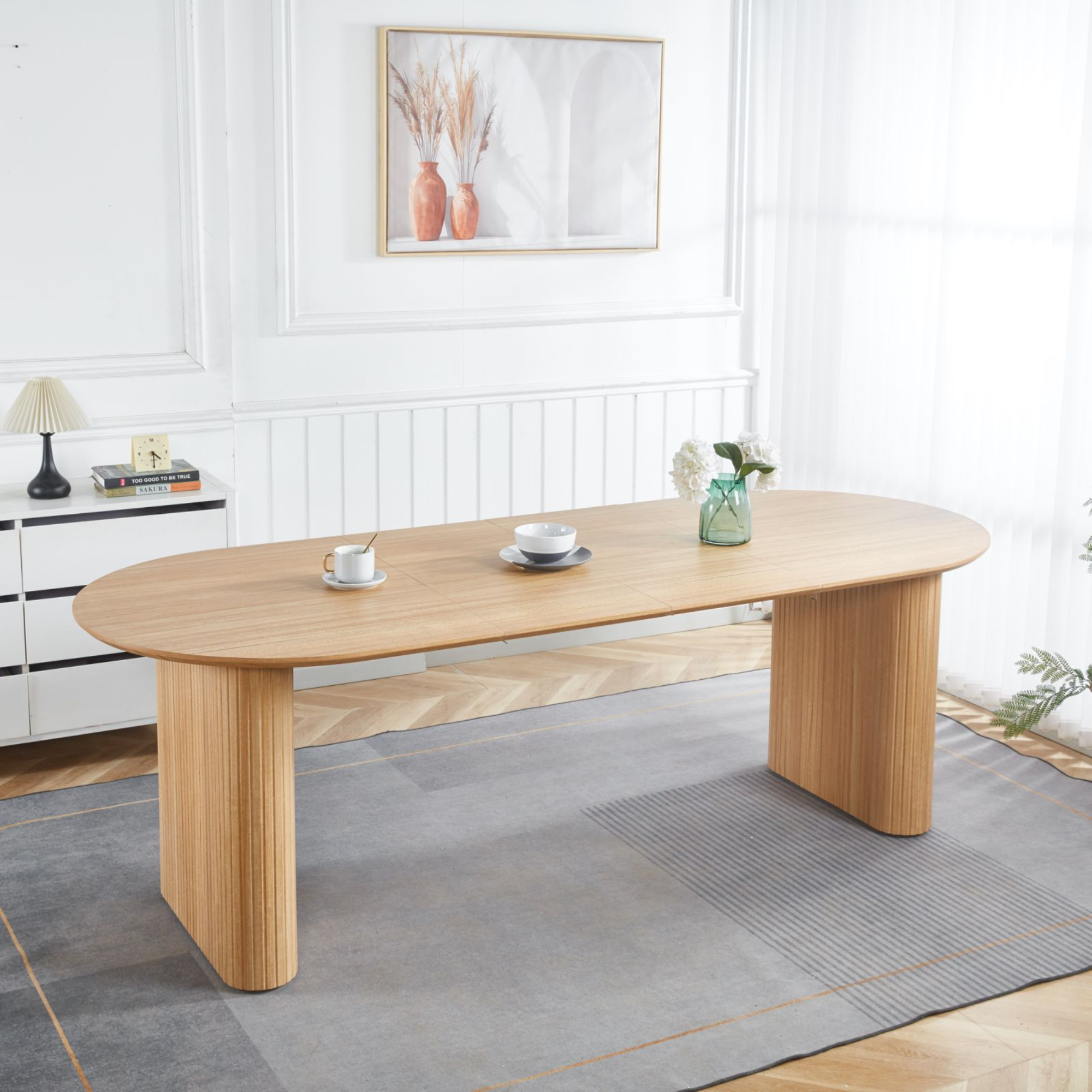 Oval MDF Tabletop Dining Table