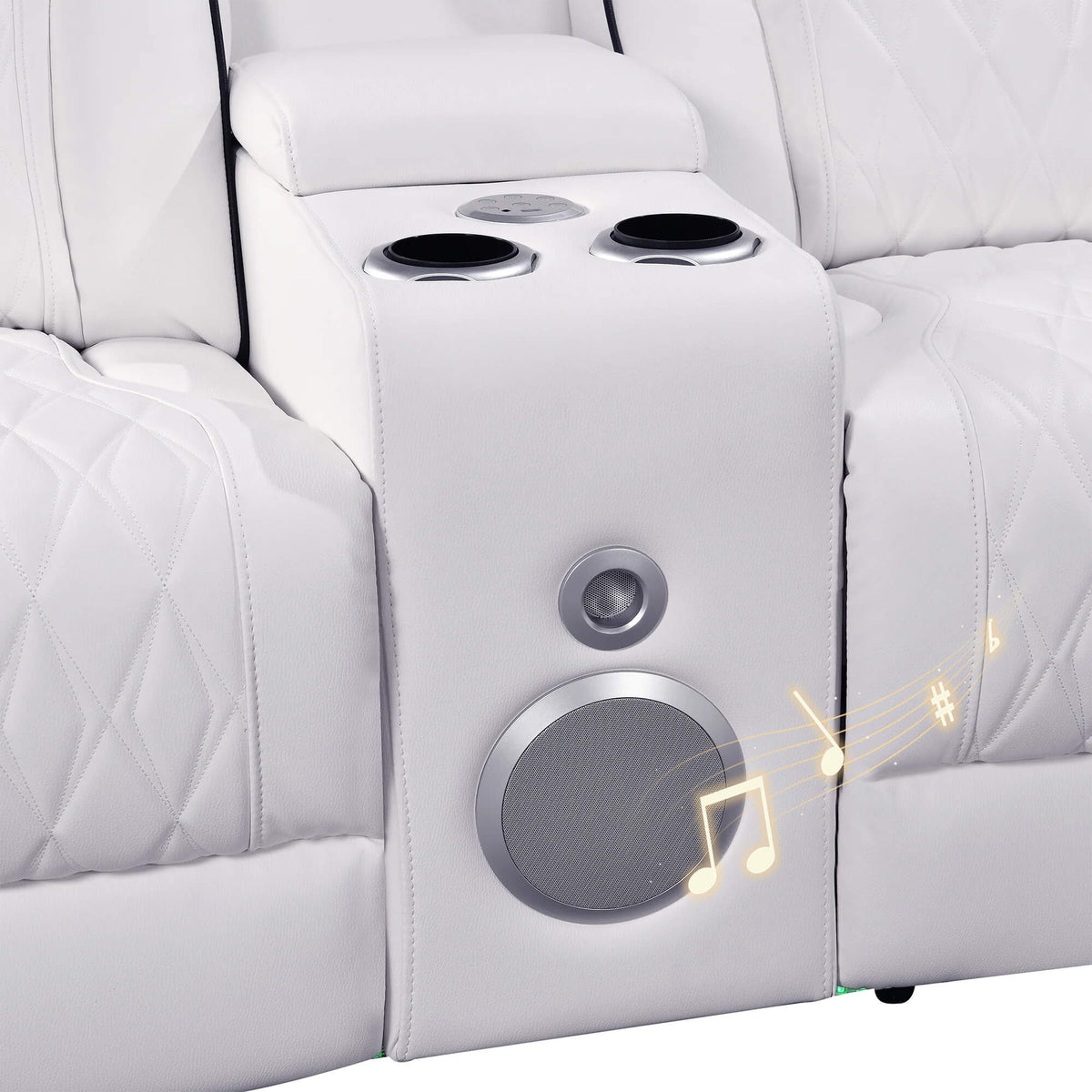 Jessie Luxury White Power Recliner Sofa Set