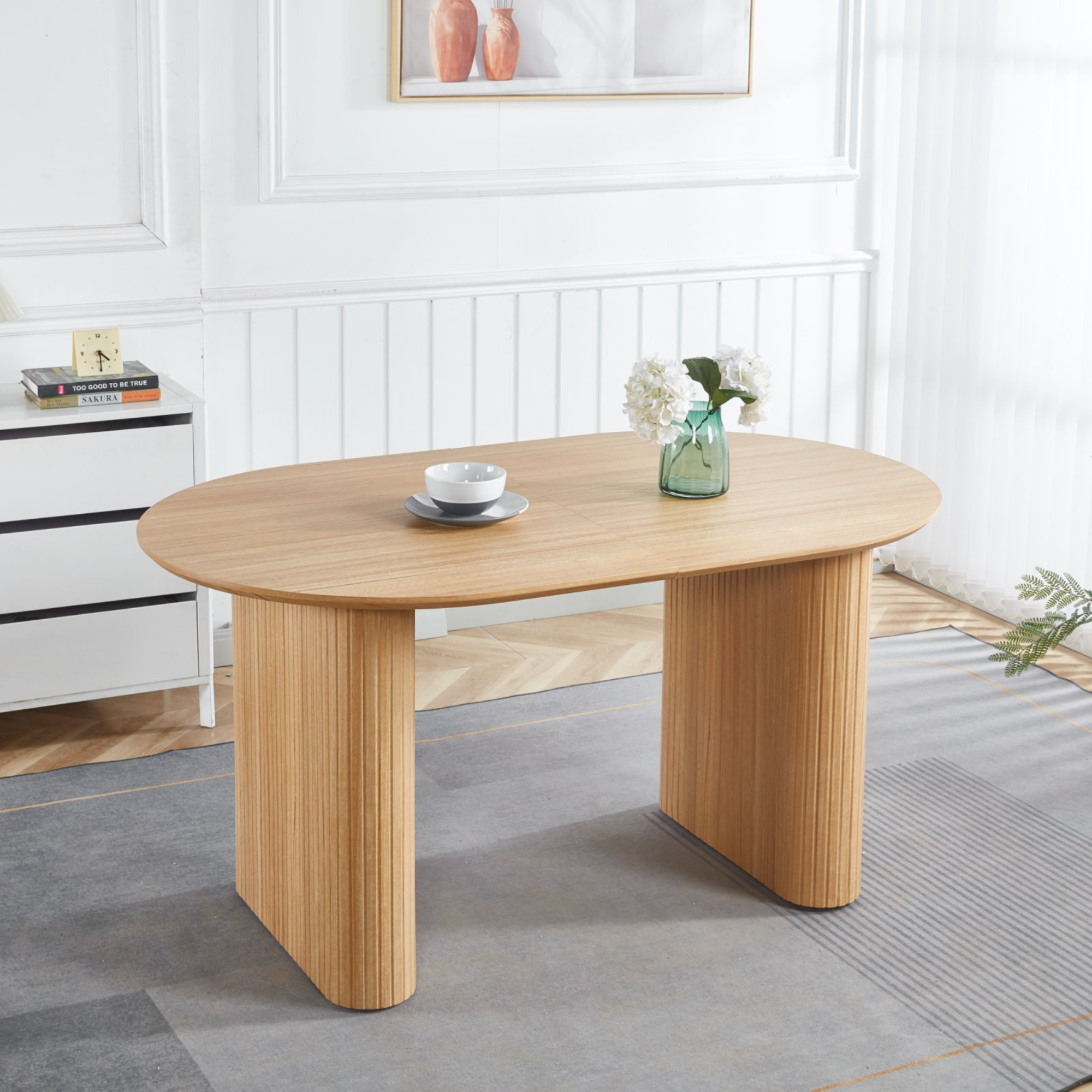 Oval MDF Tabletop Dining Table