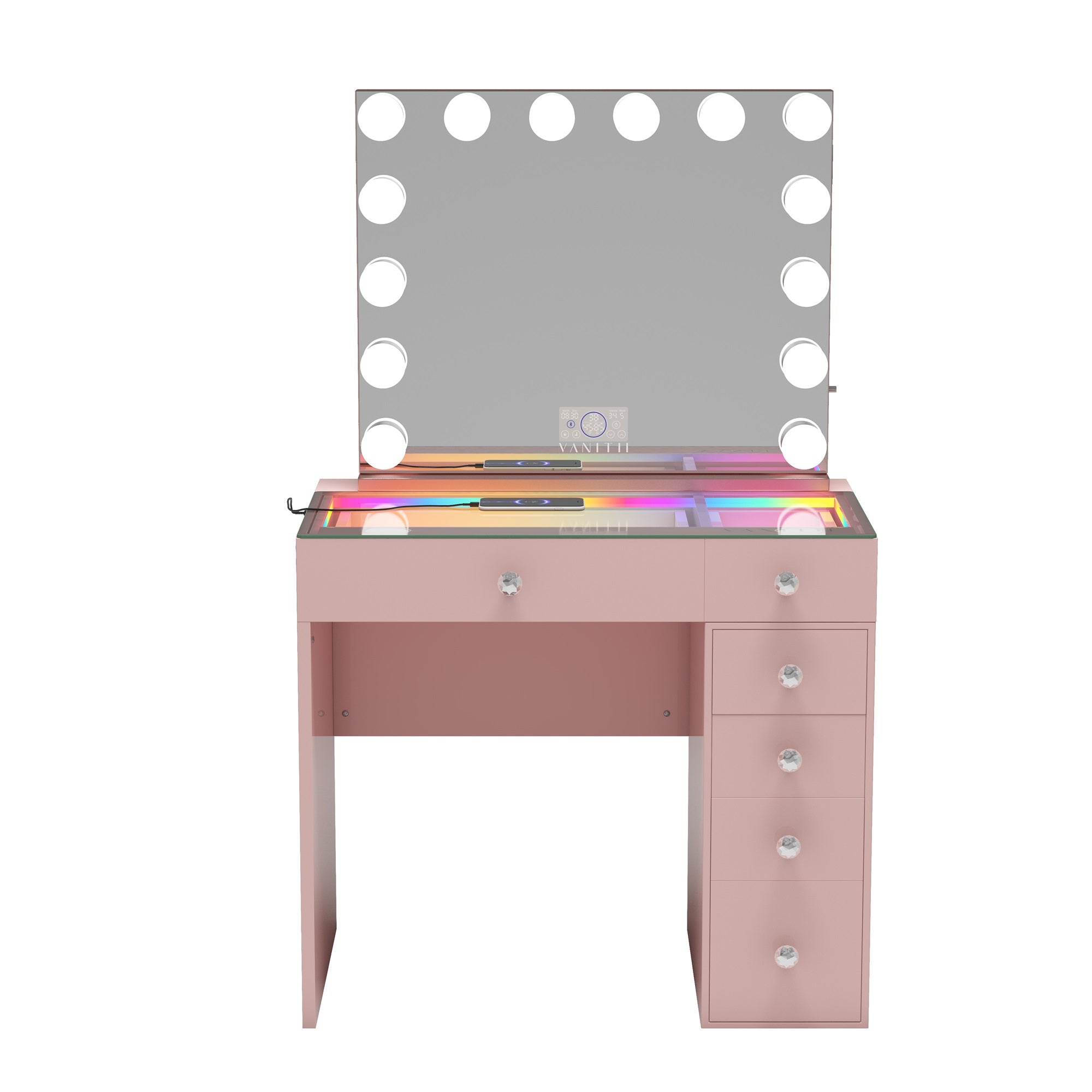 VANITII Mini Diana Vanity Set -6 Storage Drawers with Mirror