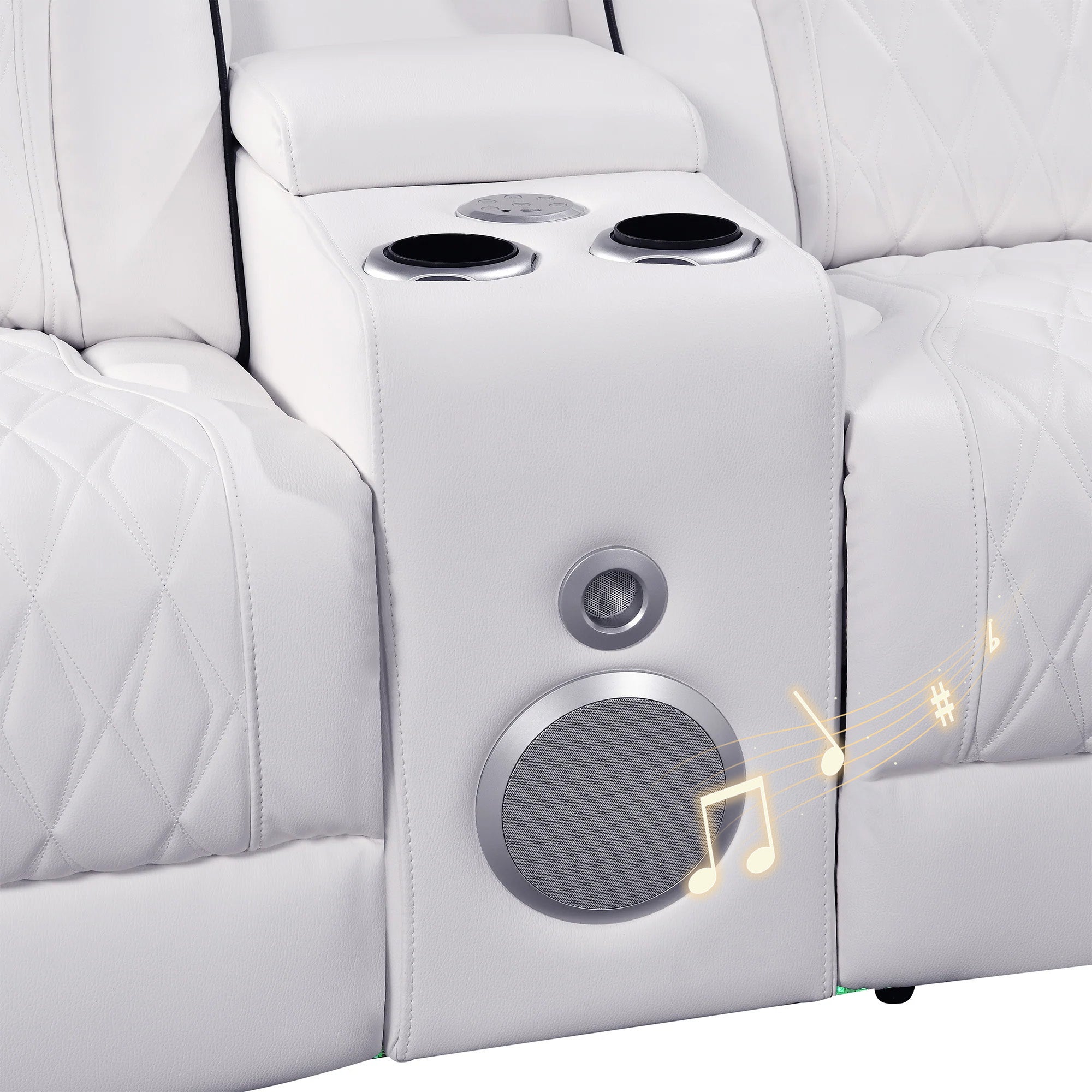 Jessie White Power Recliner 3-seater Sofa