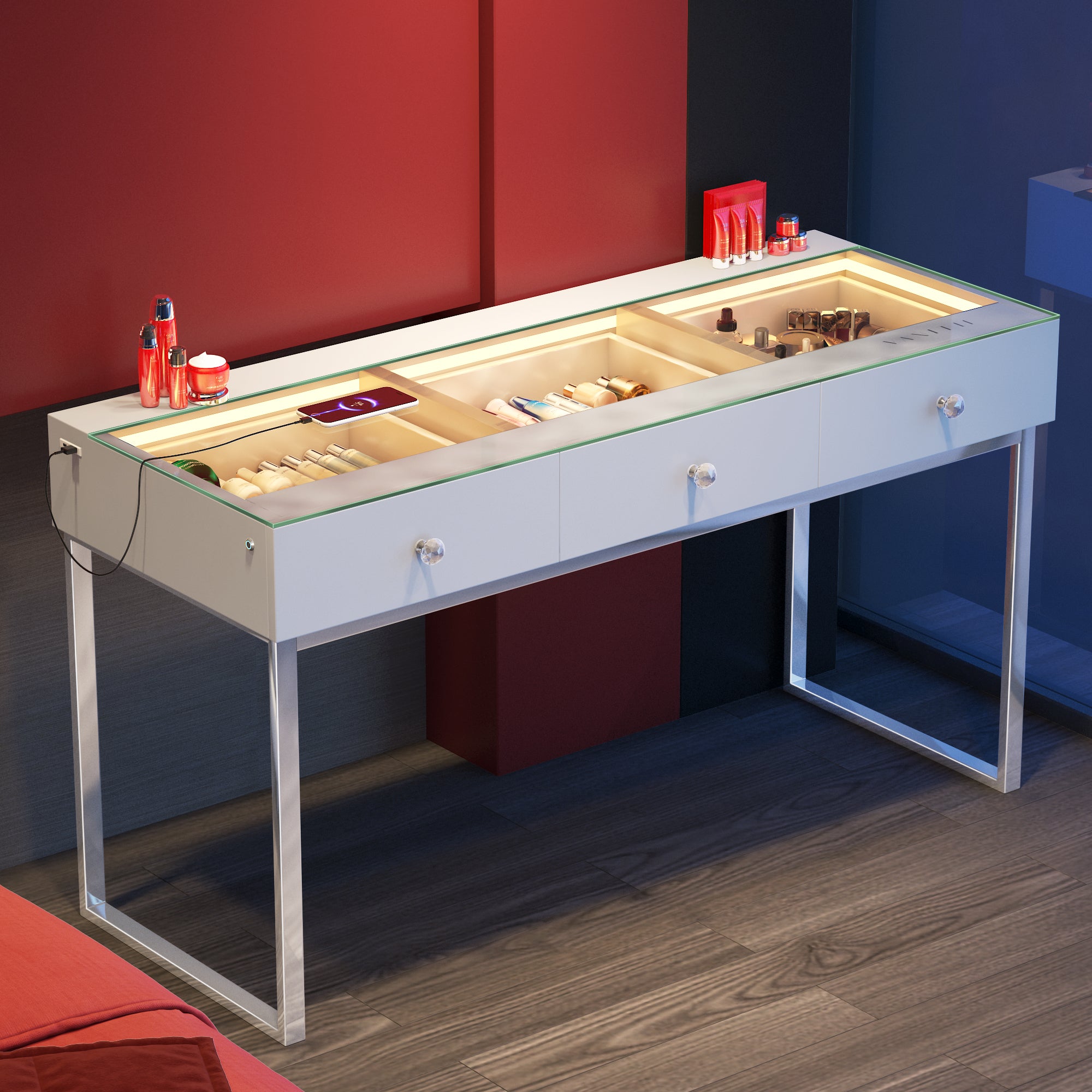 VANITII Billie Vanity Desk - 3 Storage Drawers