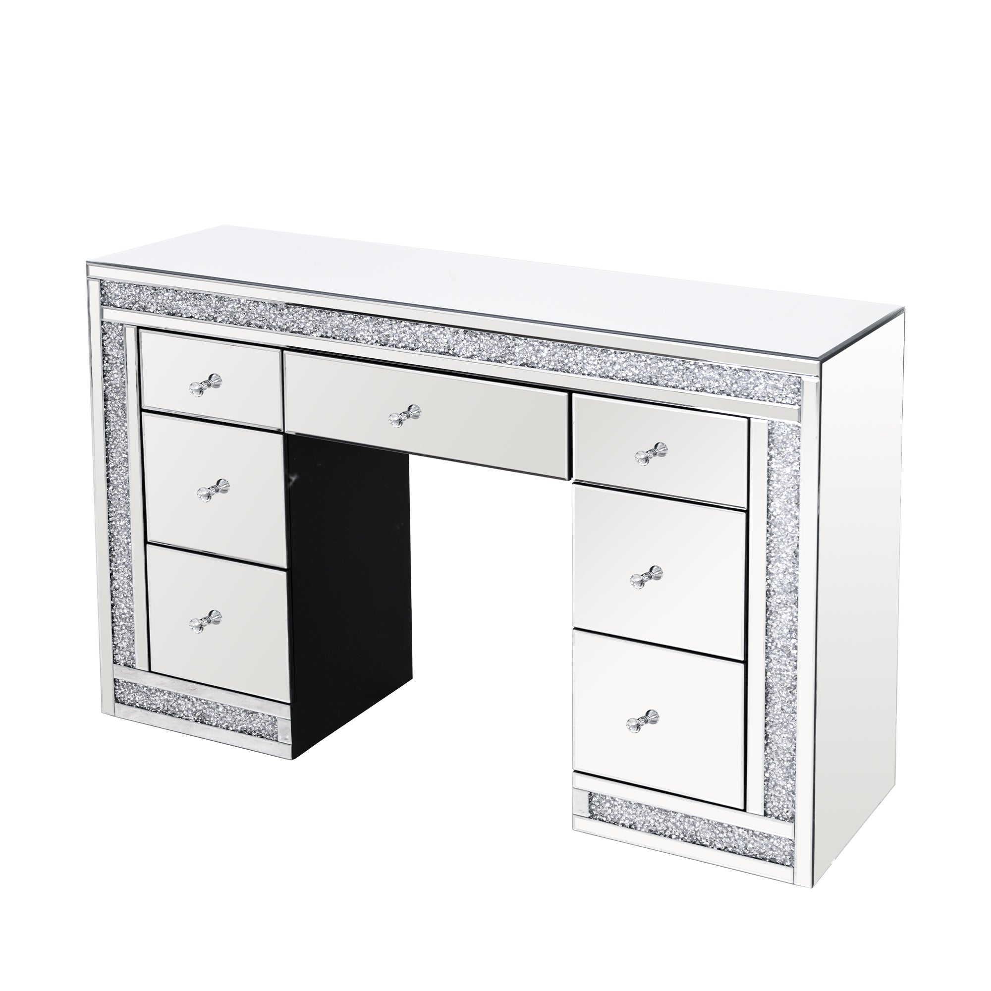 VANITII Crushed Diamonds LED Dressing Table