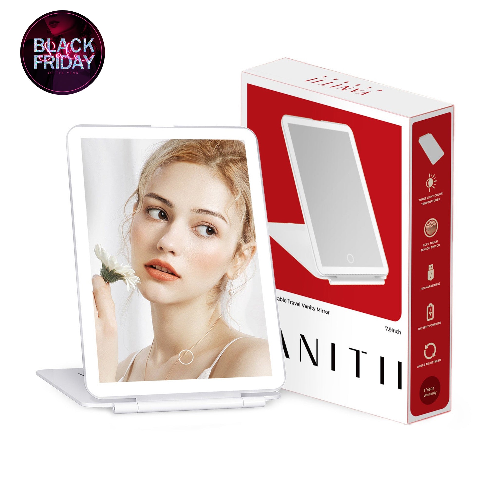 VANITII iPad Mini LED Makeup Mirror