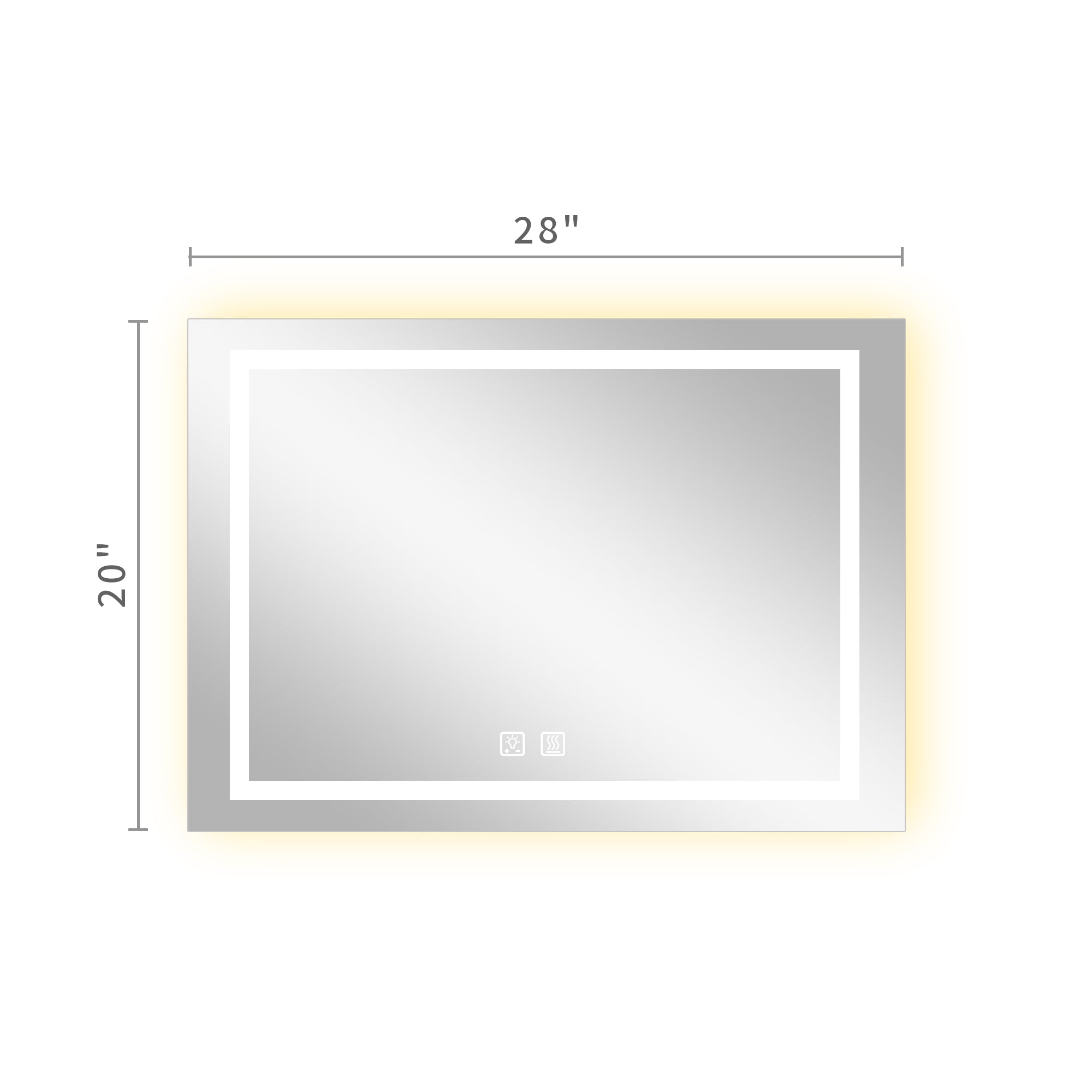 Waterproof Backlit Bathroom Mirror with Led Light Strip