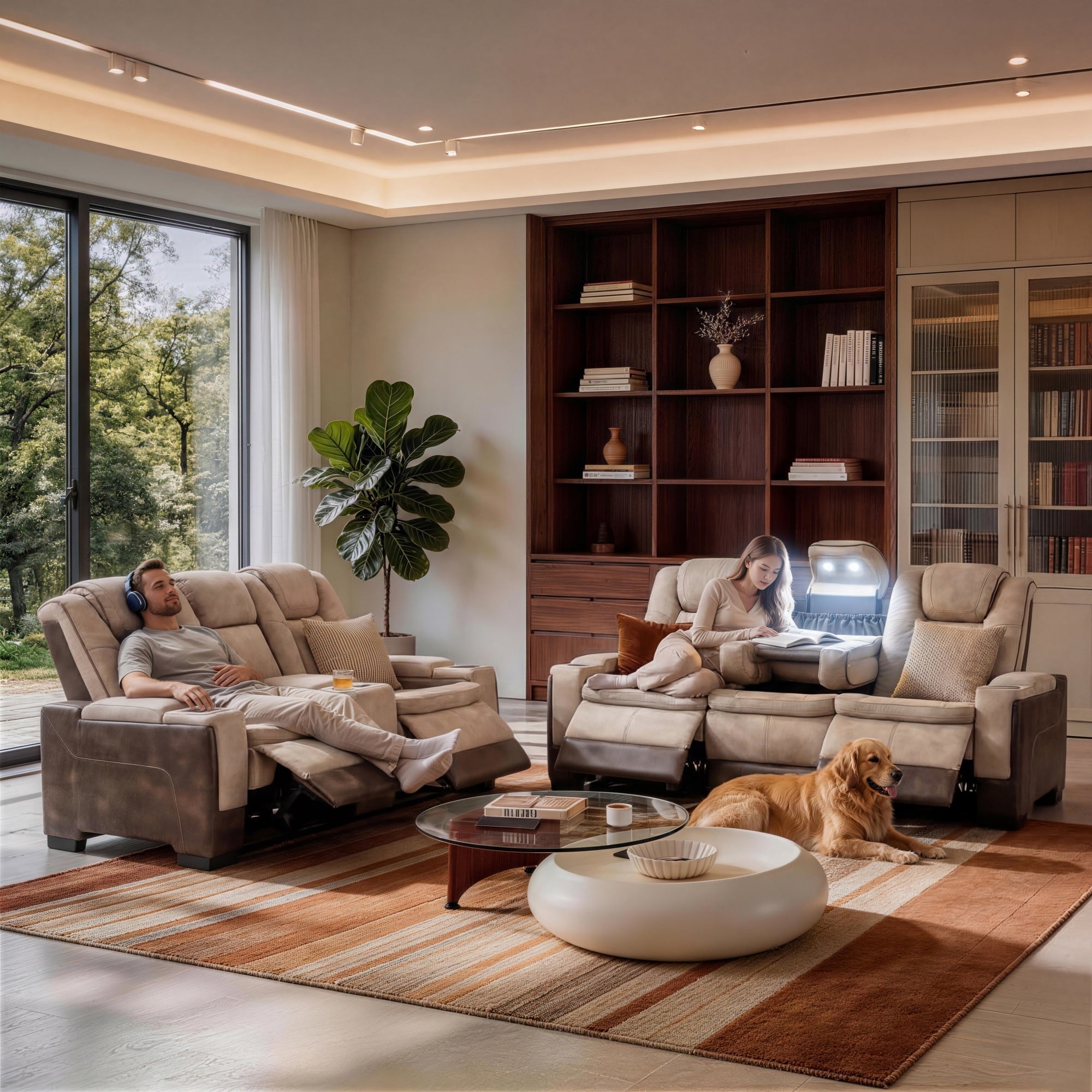 Charlie Brown Power Recliner Sofa Set