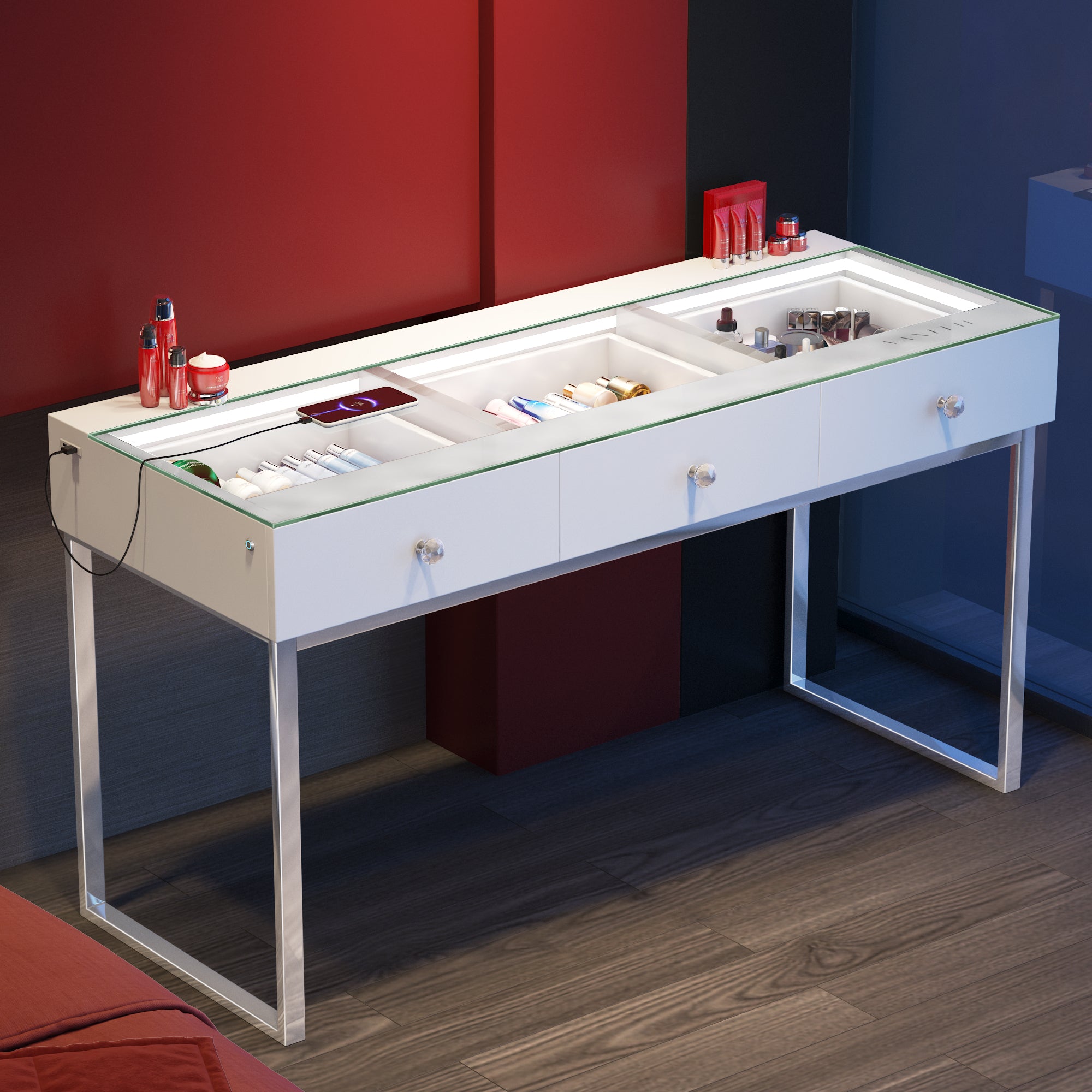 VANITII Billie Vanity Desk - 3 Storage Drawers