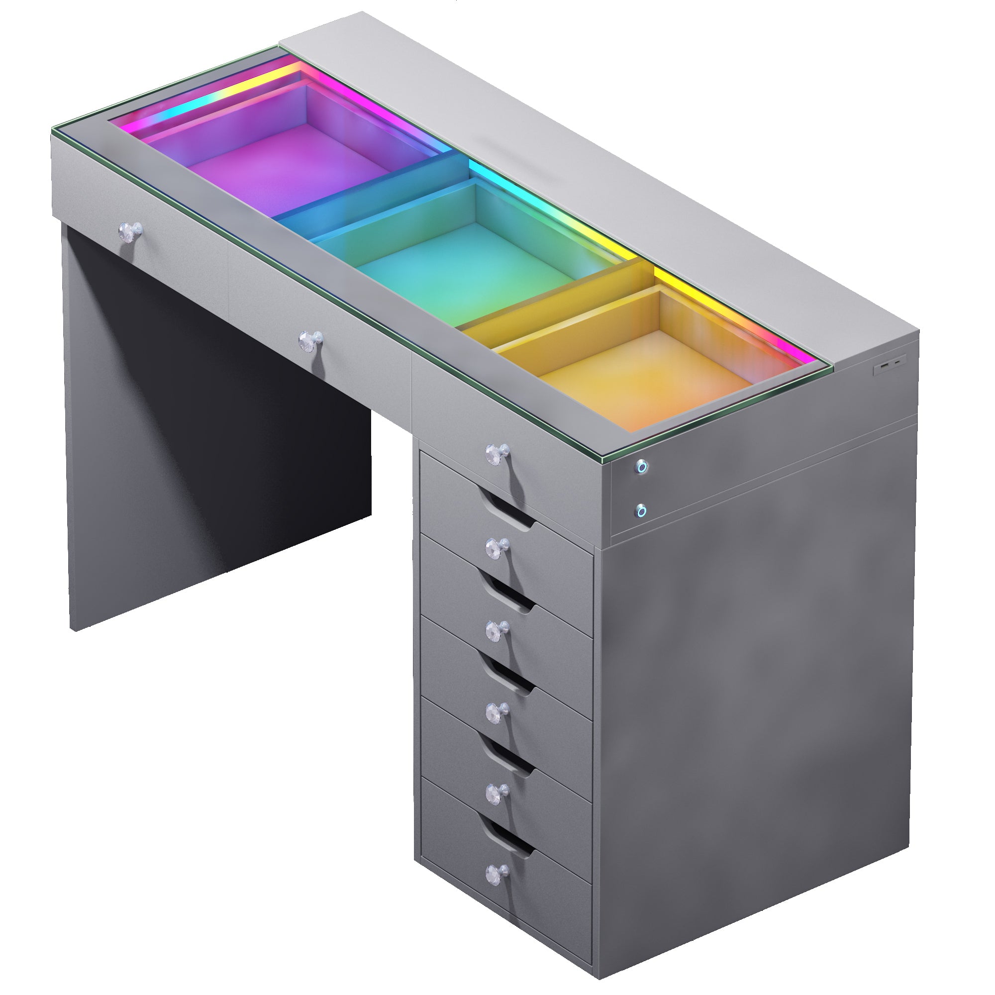 Diana Vanity with 8 Drawers | Professional Makeup Station