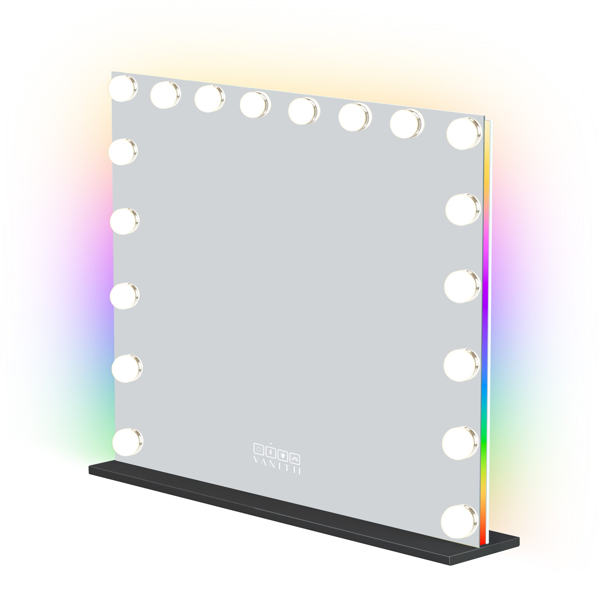 VANITII RGB Hollywood Vanity Mirror with 18 Bulbs & Bluetooth Speaker