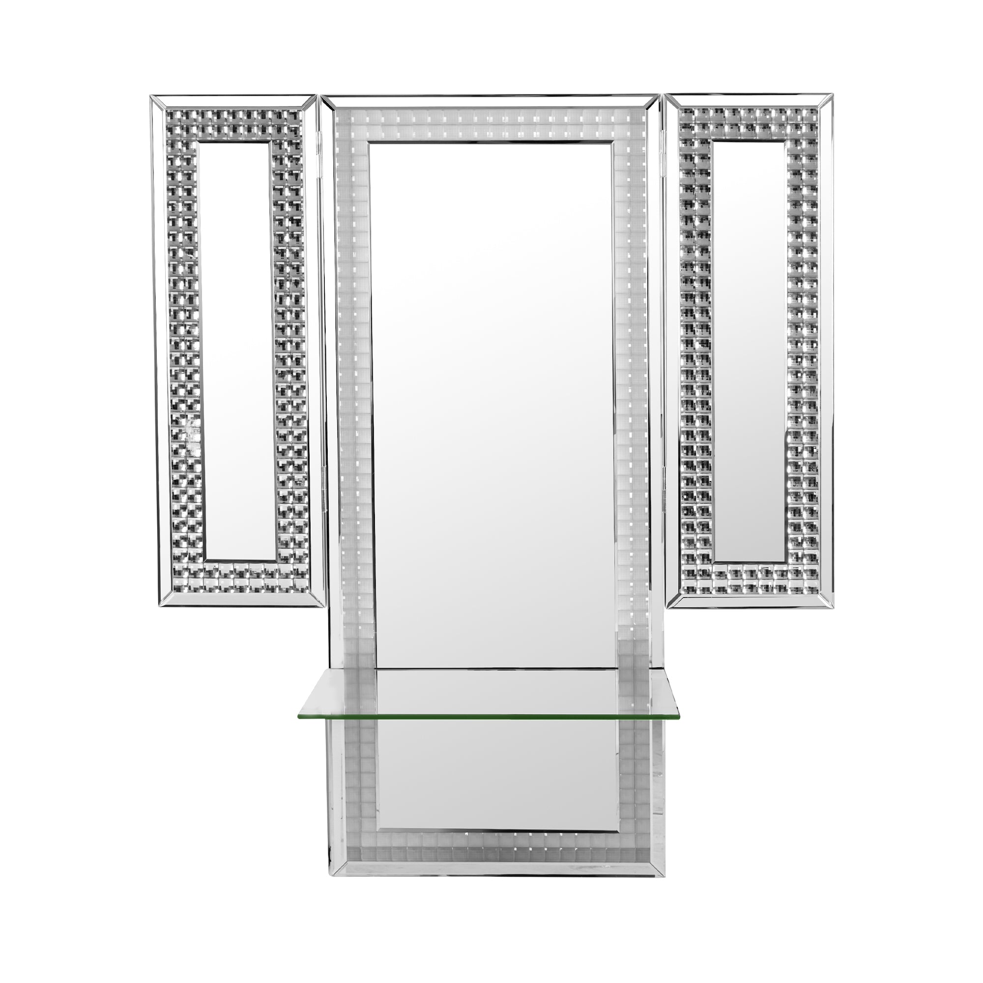 VANITII Rectangular Mirrored Dresser