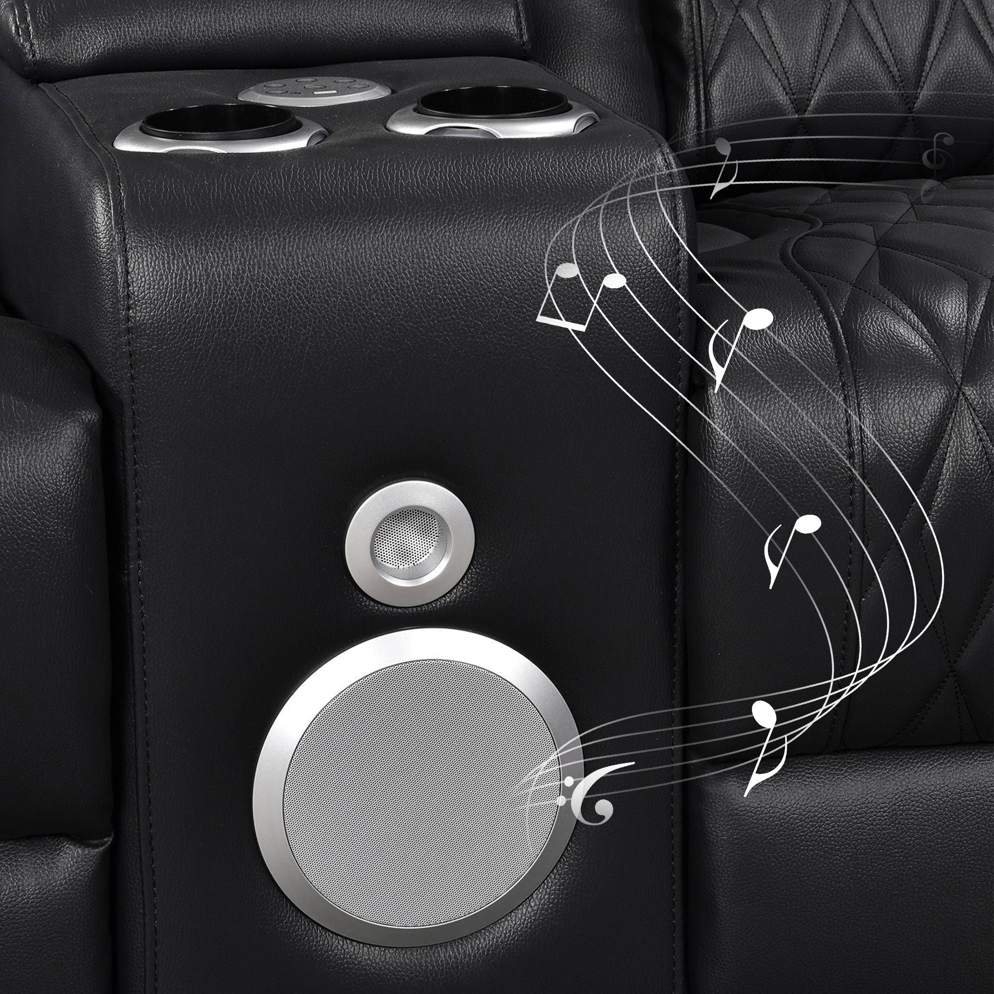 Jessie Power Recliner Black 3-seater Sofa