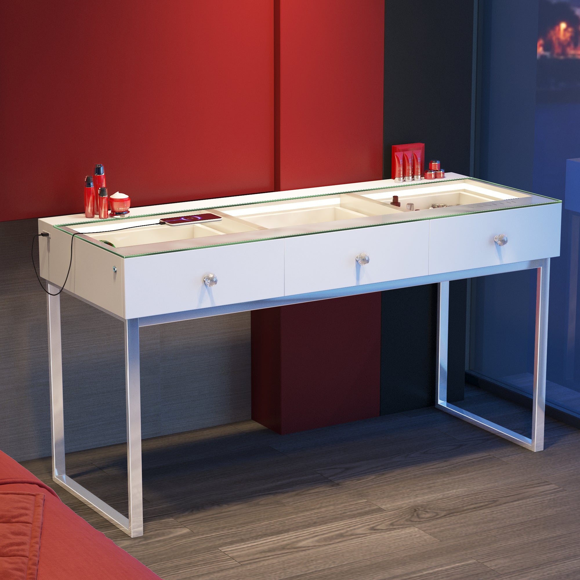 VANITII Billie Vanity Desk - 3 Storage Drawers