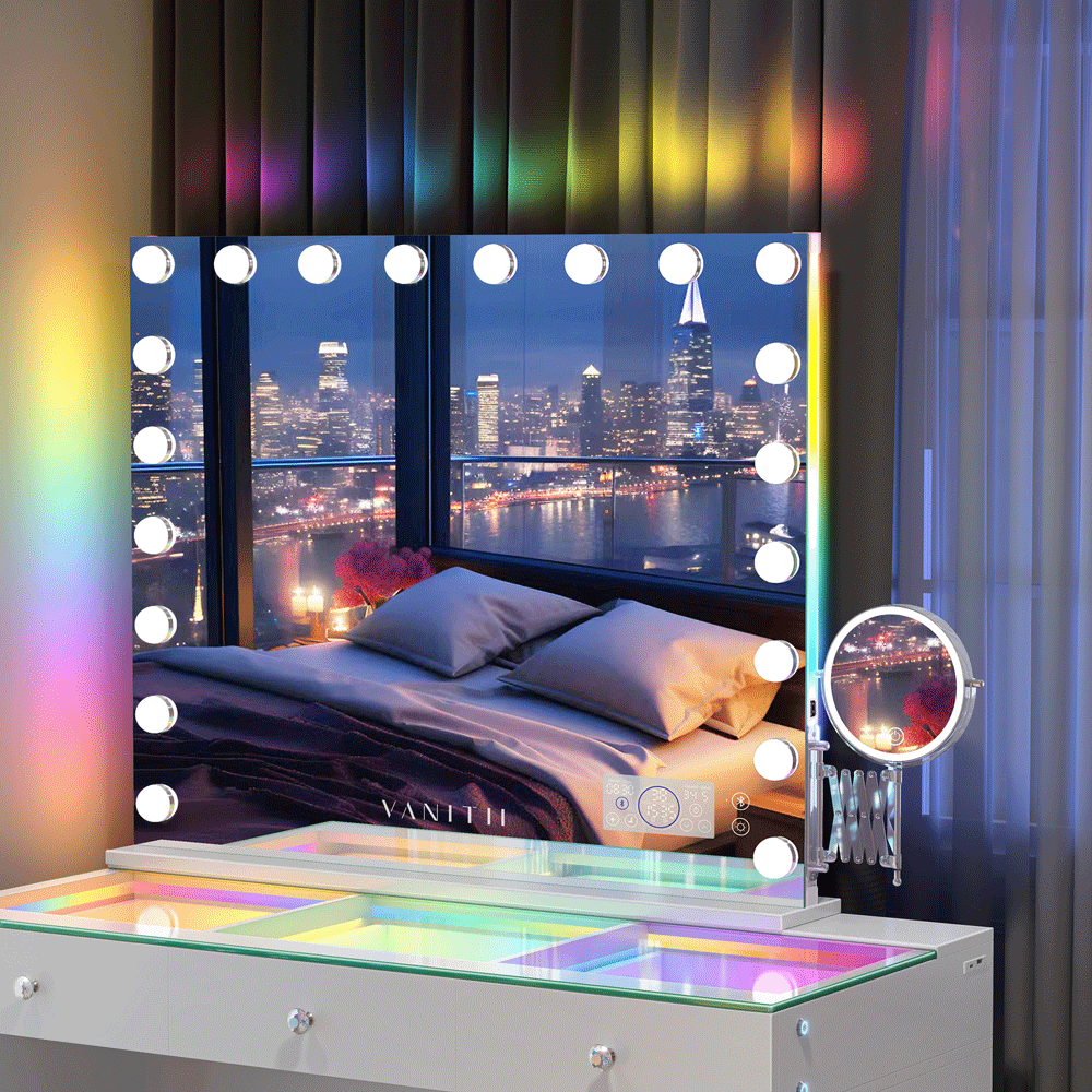 New Release! VANITII Hollywood 18/20 Bulbs Light Mirror with Bluetooth