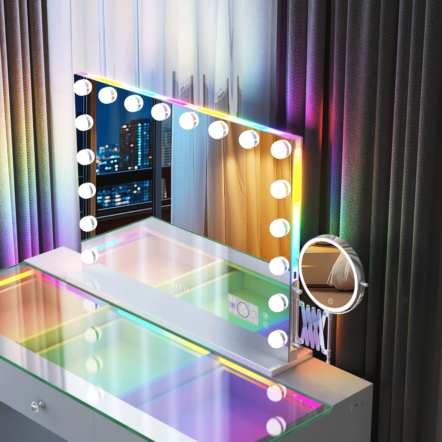 New Release! VANITII Hollywood 18/20 Bulbs Light Mirror with Bluetooth