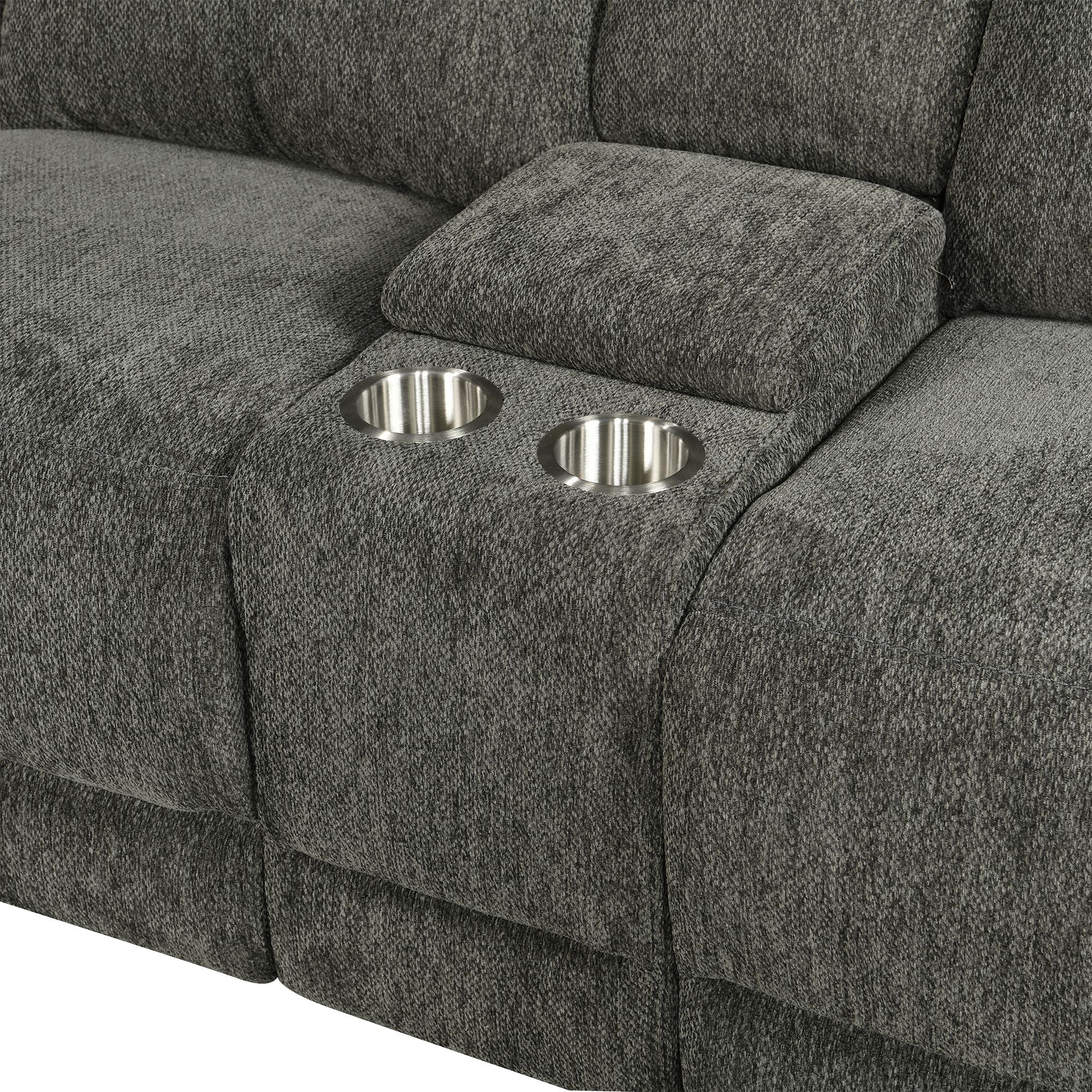 Power Recliner Sectional Fabric Sofa MC3020 Gray