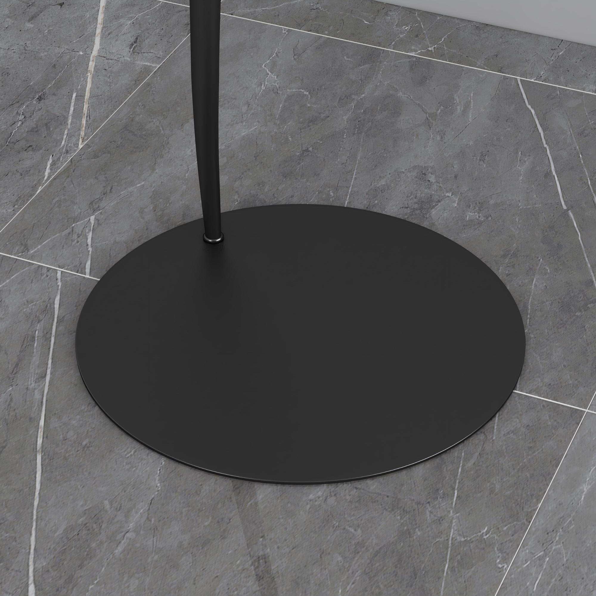 Modern Arc Floor Lamp - Black Curved Arm with Dome Shade, Minimalist Reading Light for Living Room & Bedroom