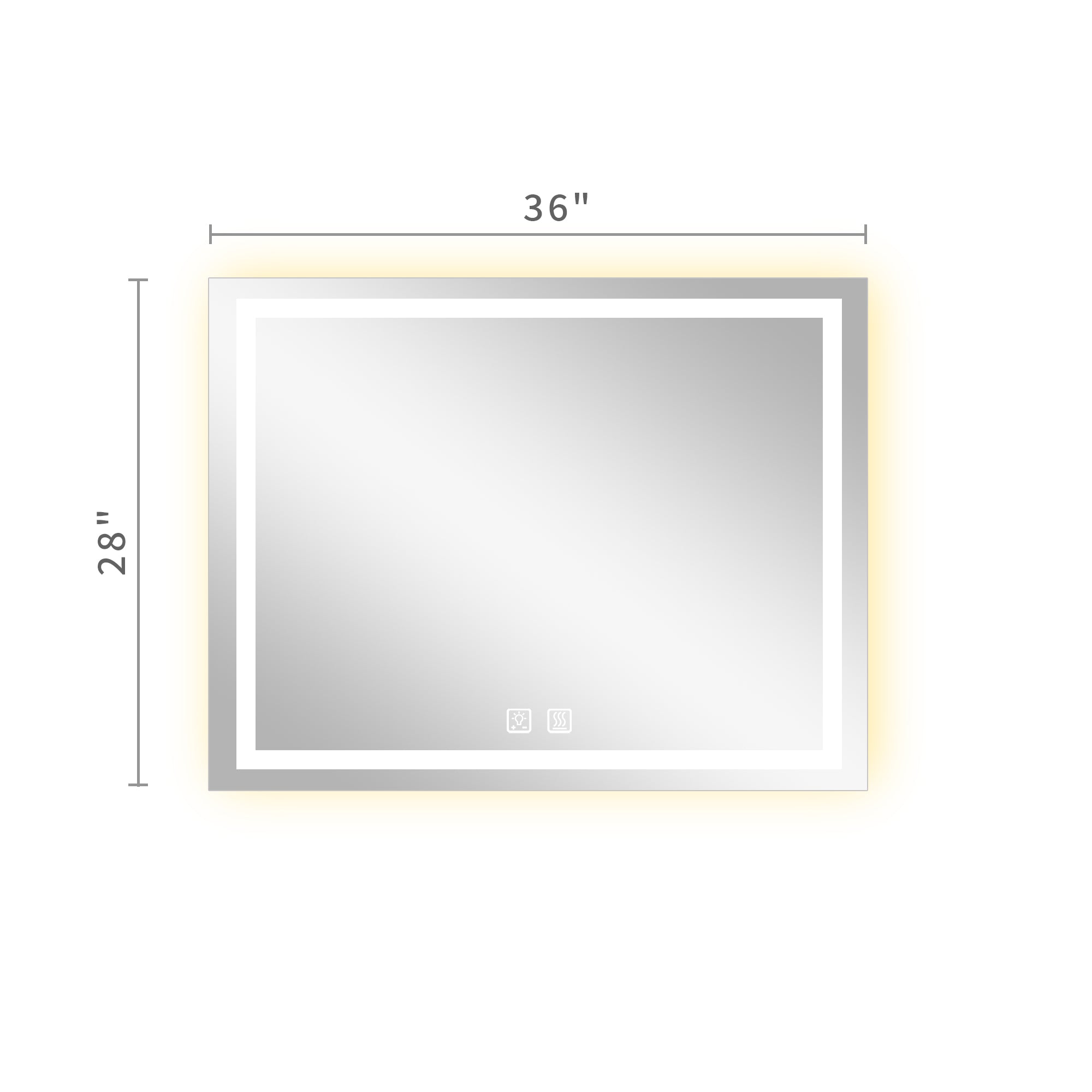 Waterproof Backlit Bathroom Mirror with Led Light Strip