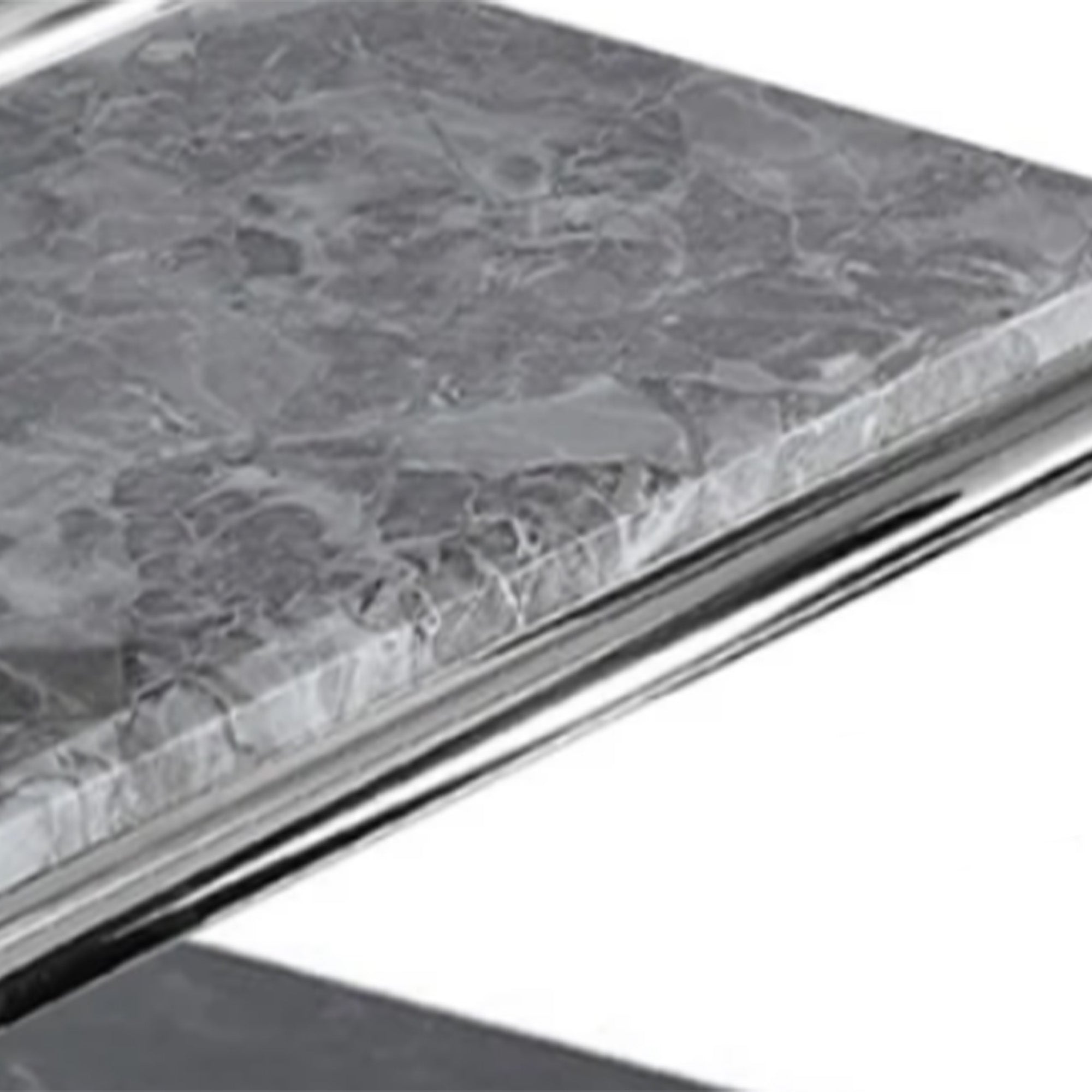 Rectangular Chrome Dining Marble Table PX07