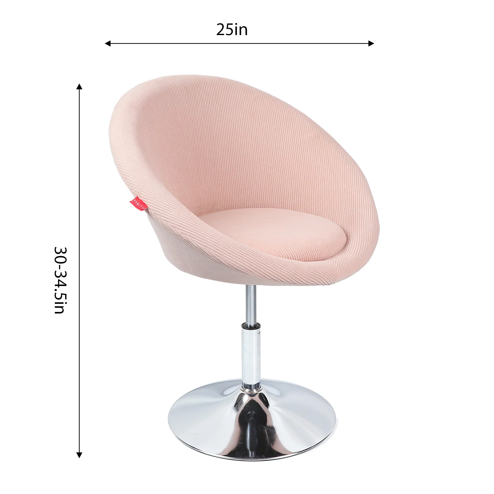 Bella Swivel Corduroy Vanity Chair