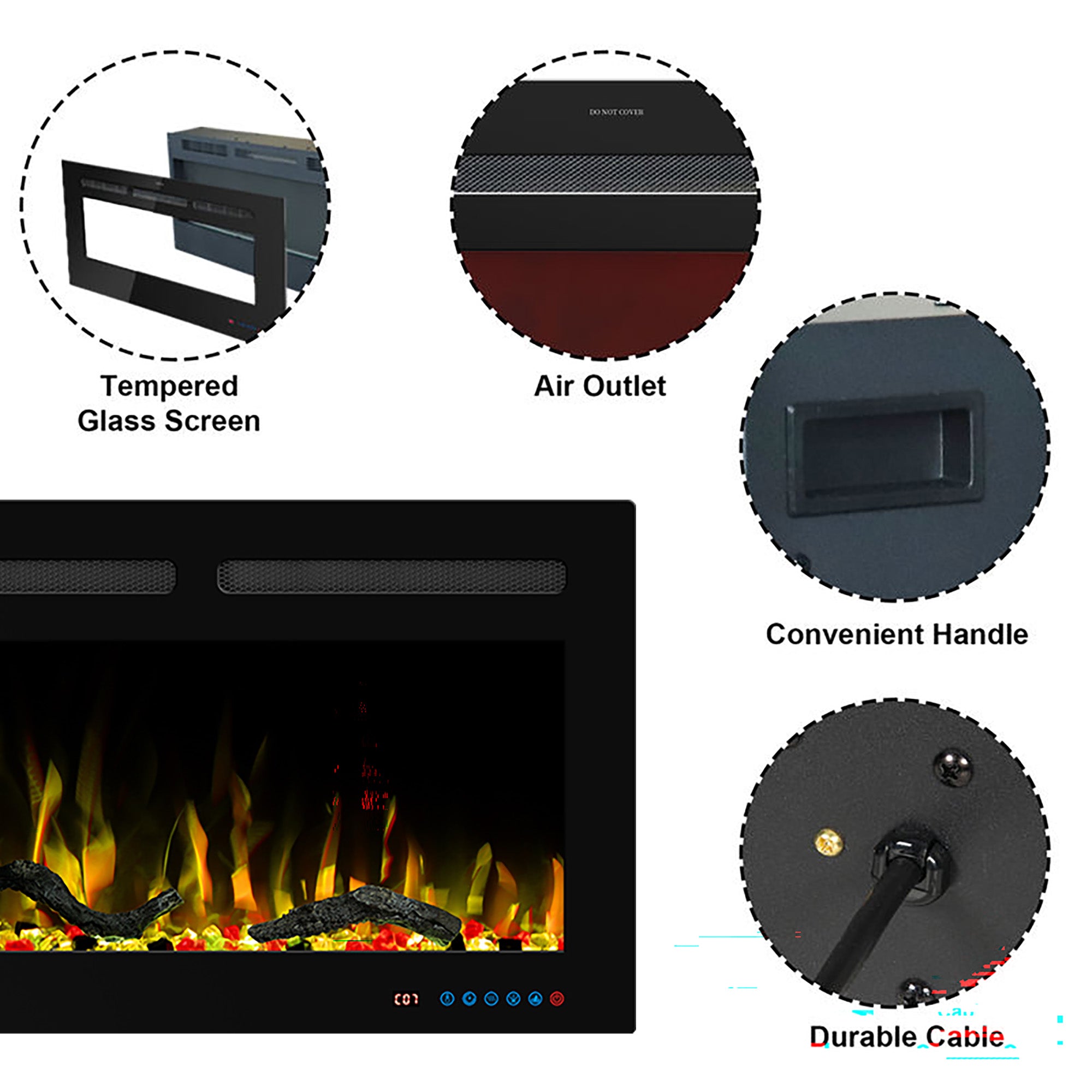 Electric Fireplace EF72R PRO