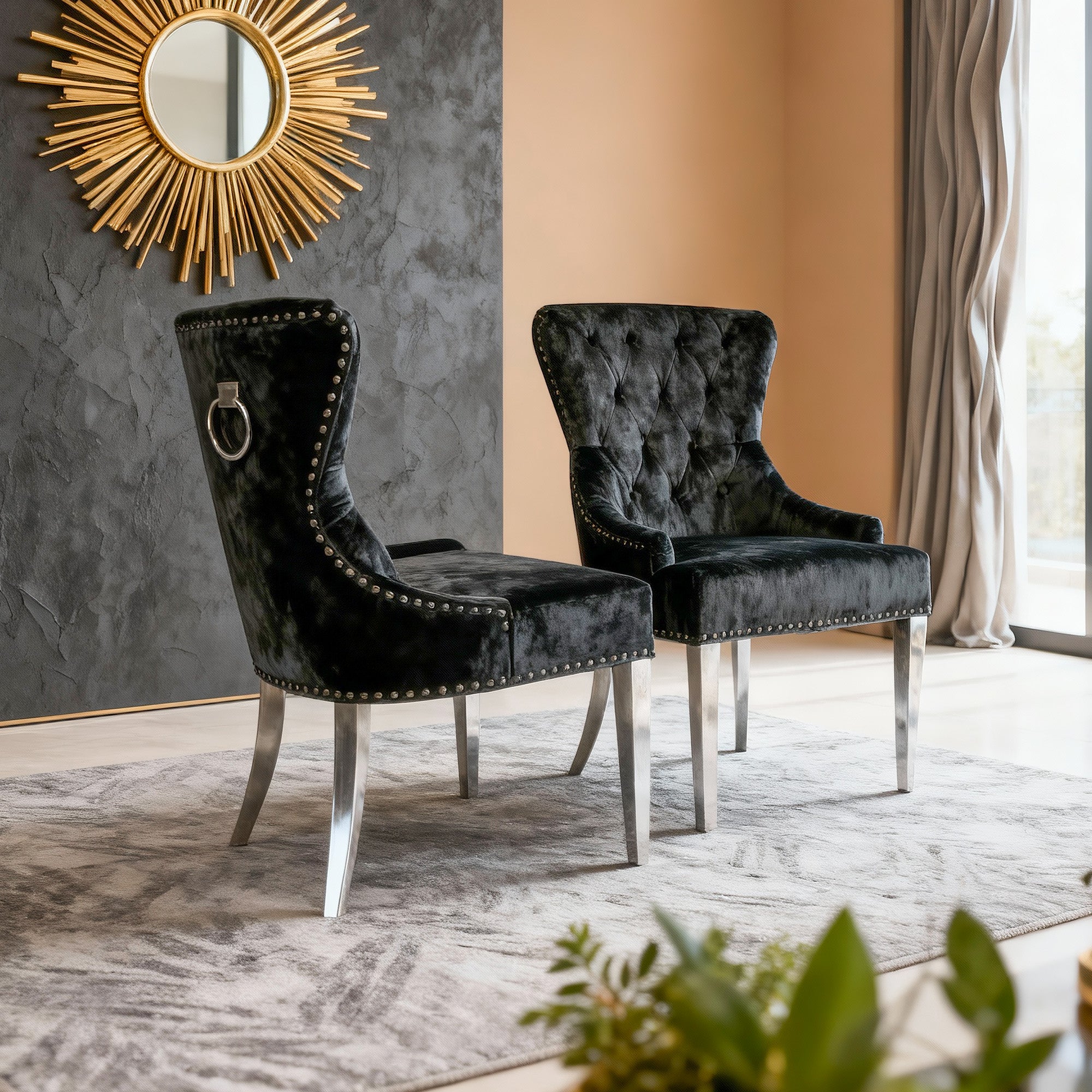 High cost-performance Velvet Fabric Vanity Chair (B9711- KM01)