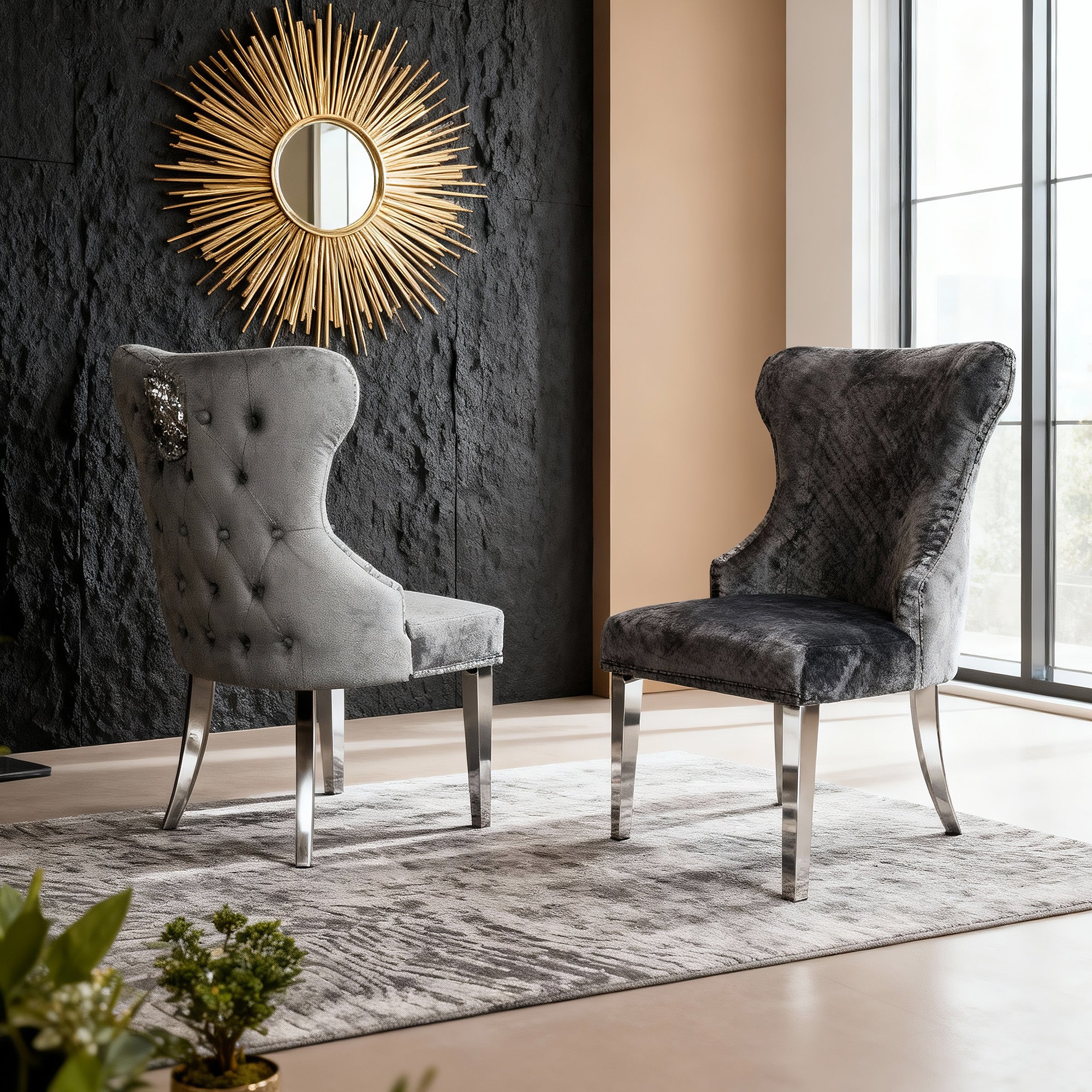 High cost-performance Velvet Fabric Vanity Chair (B9711- KM03)