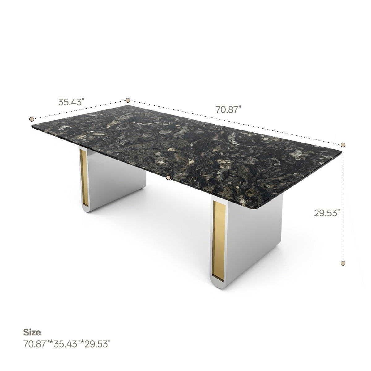 Luxurious stone dining table（The brilliant starry river）