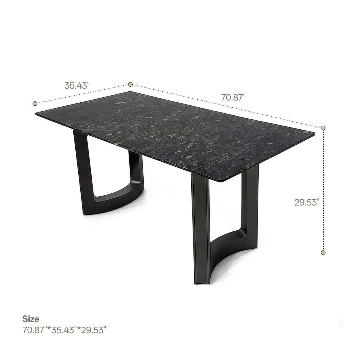 Luxurious stone dining table（Platinum diamond）