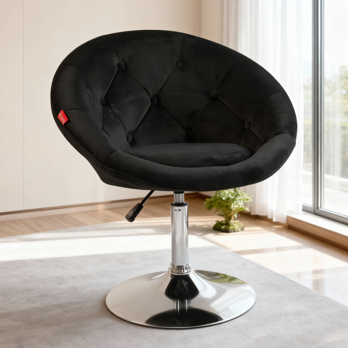Bella Swivel Vanity Chair-Black
It is placed in the bedroom or living room,being both beautiful and practical.
