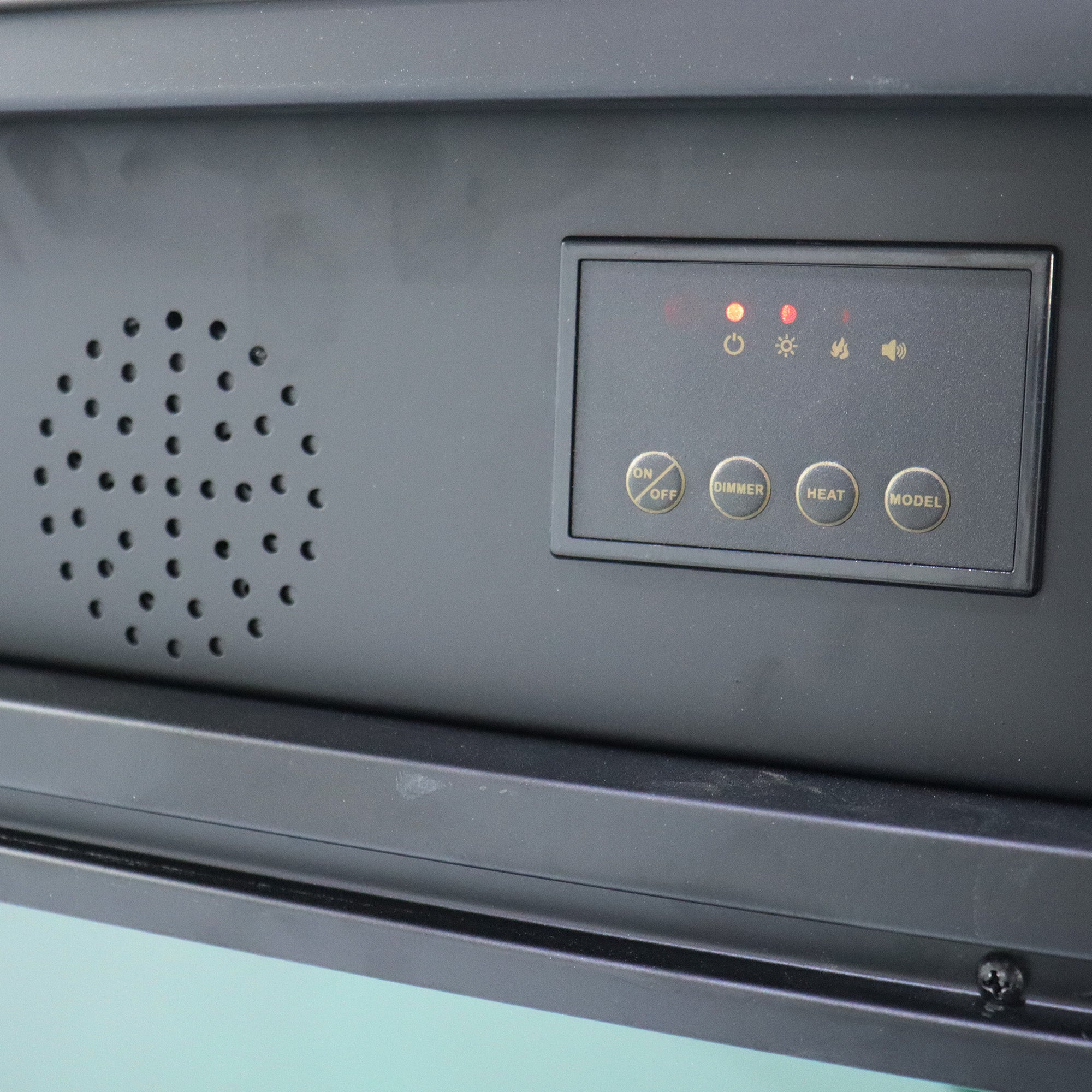 Fully Assembled 55" Mirrored Fireplace with RGB Ambiance and Wireless charging