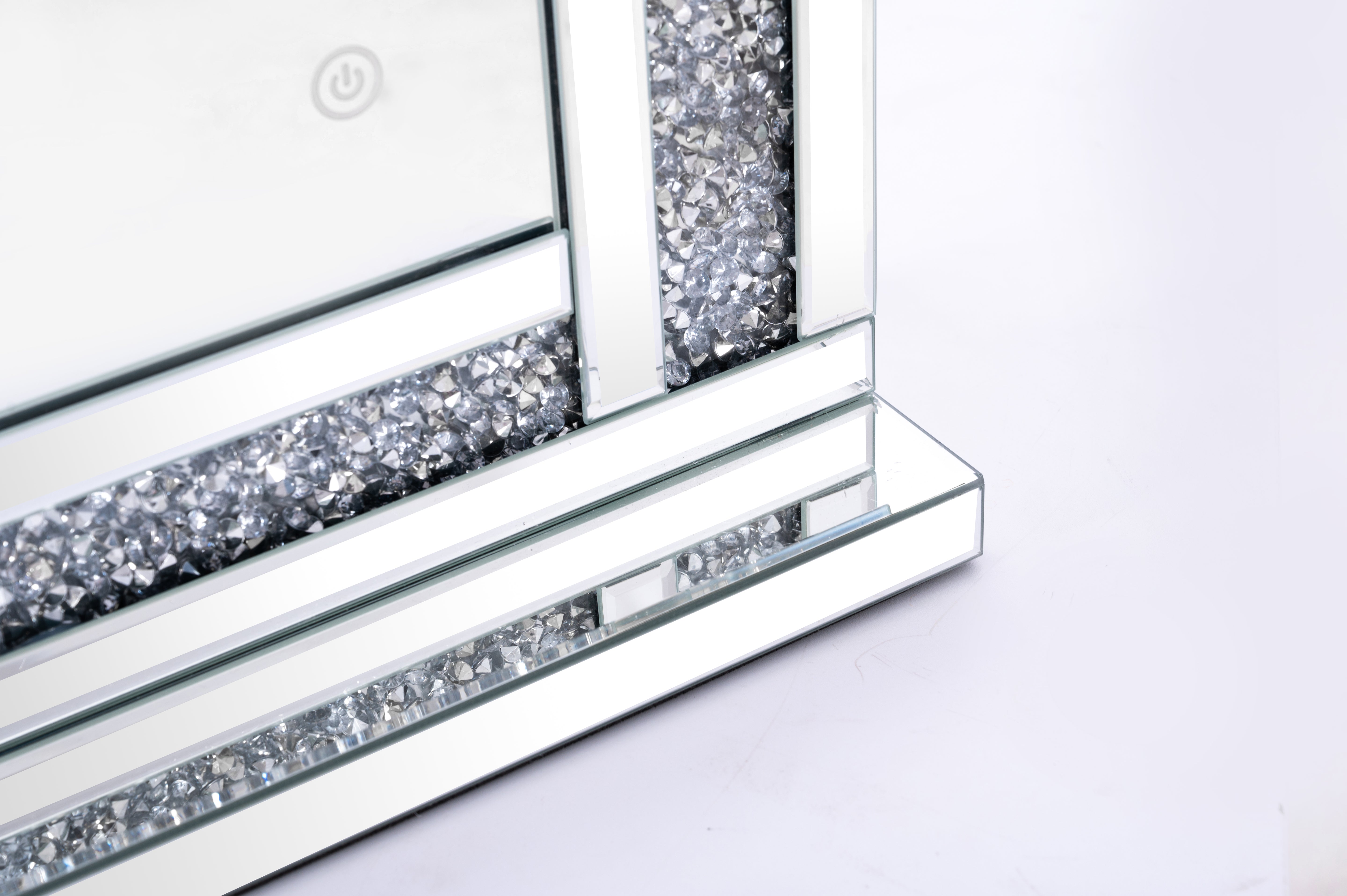 VANITII Crushed Diamonds LED Mirror