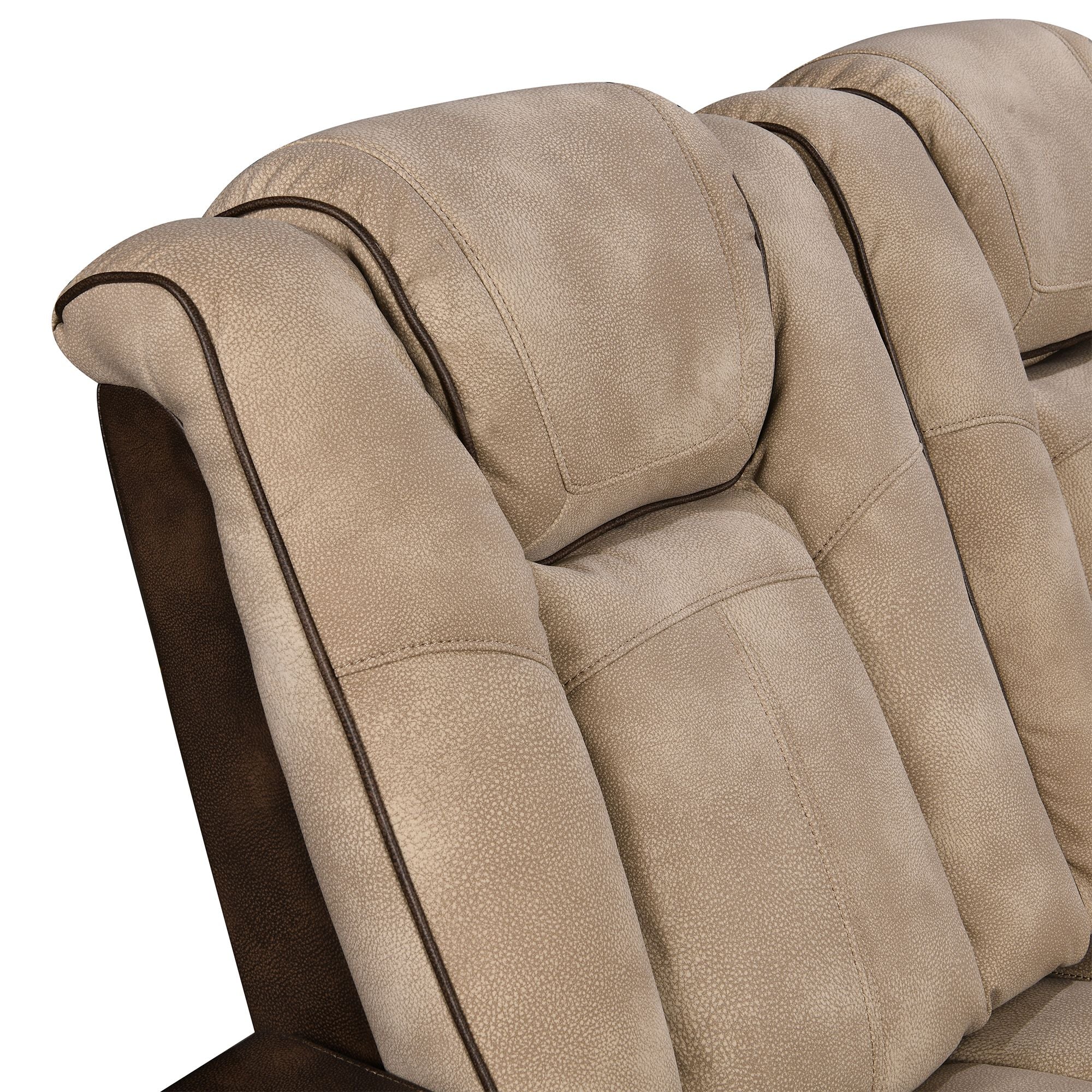 Power Recliner Loveseat W/ Console MR2866 Brown