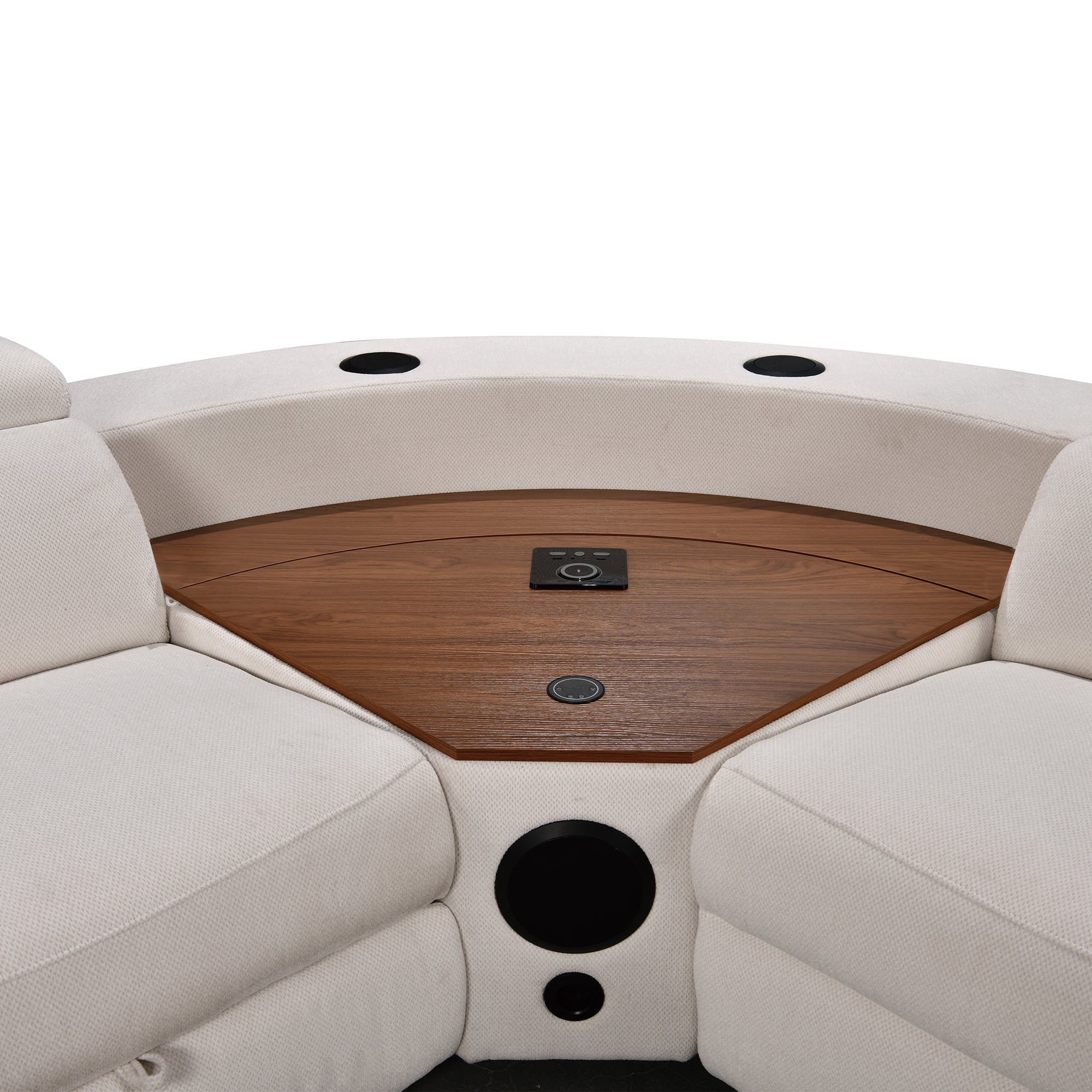 Power Recliner Fabric Sectional  MC3028 White