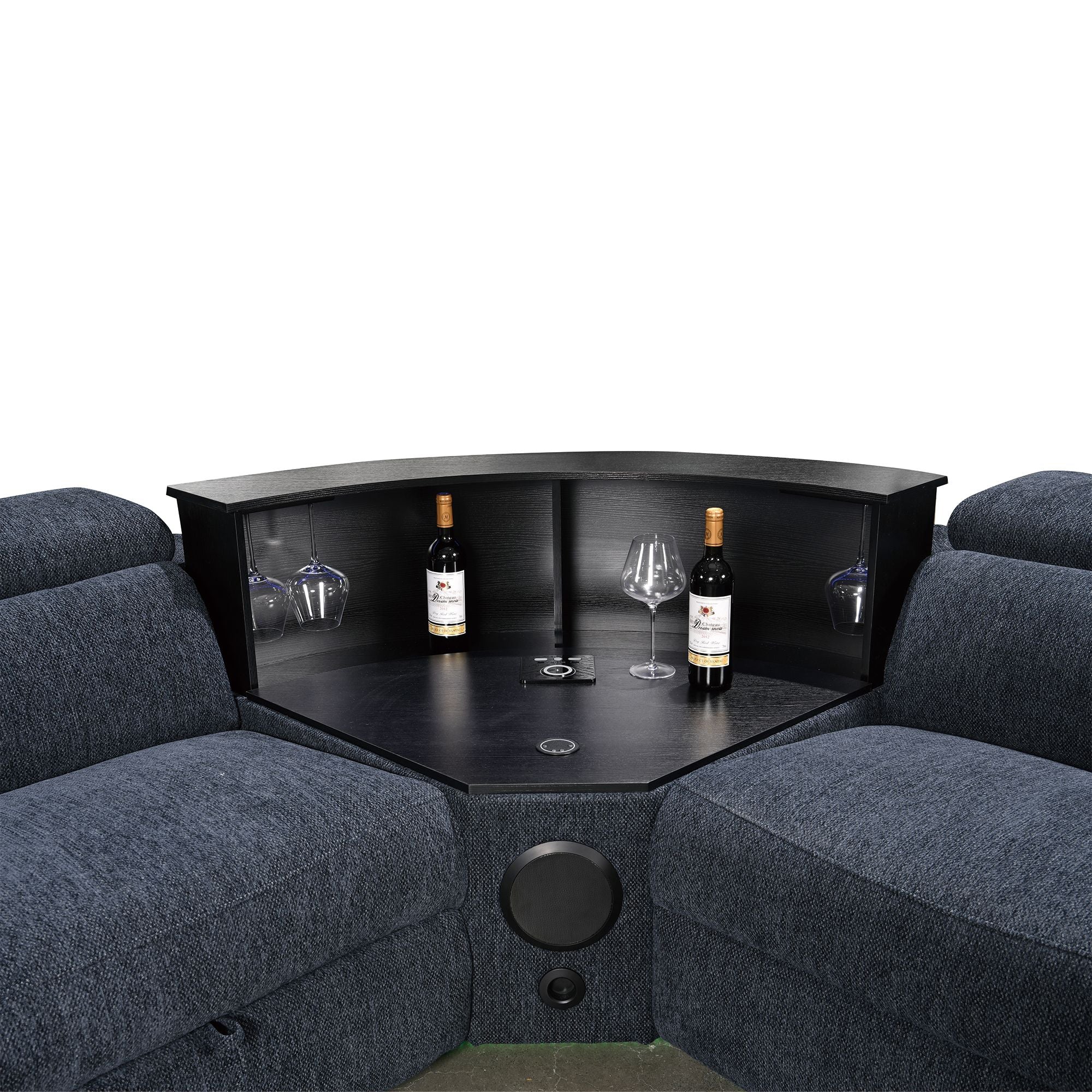 Power Recliner Fabric Sectional MC3028 Blue