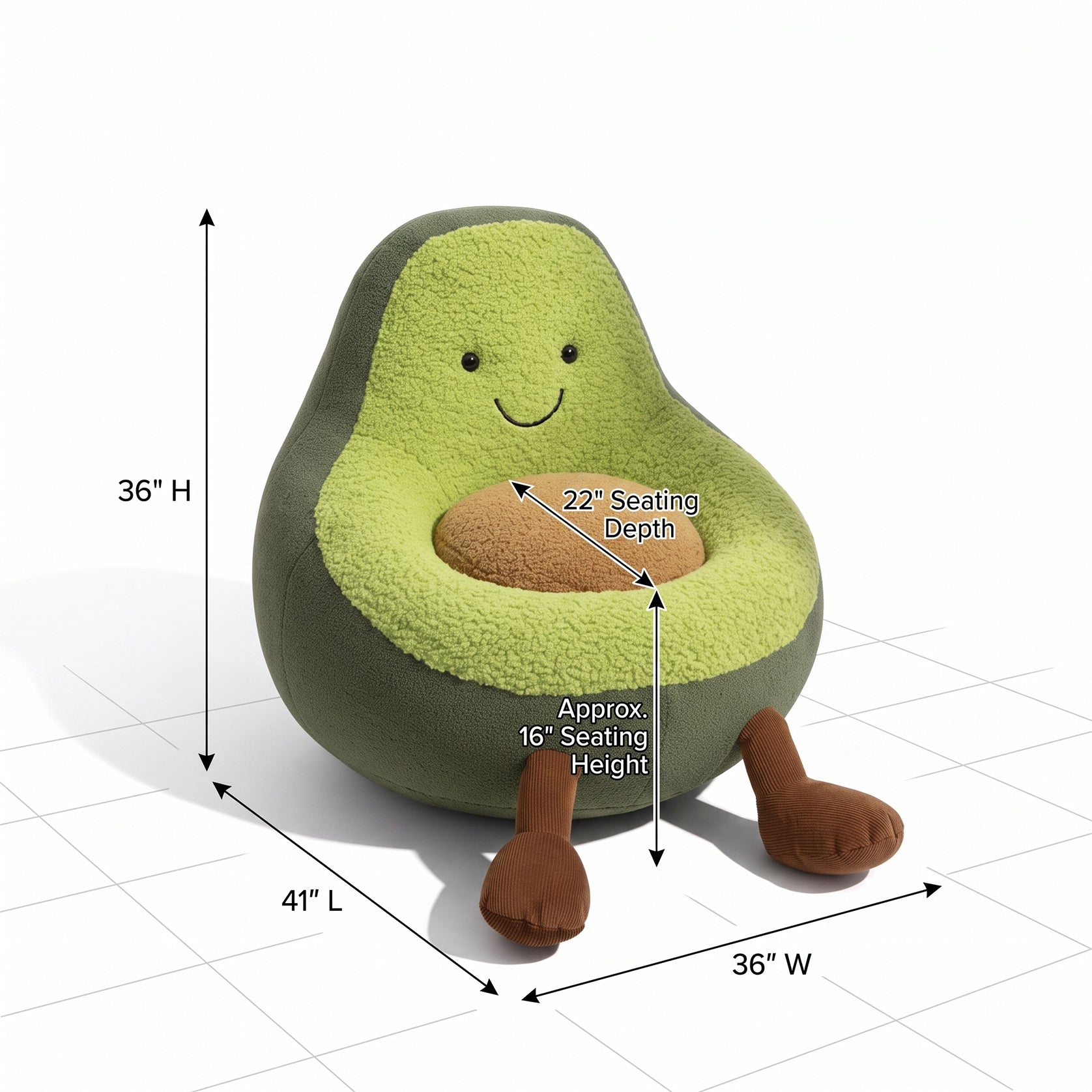 Cute Avocado Hug Chair