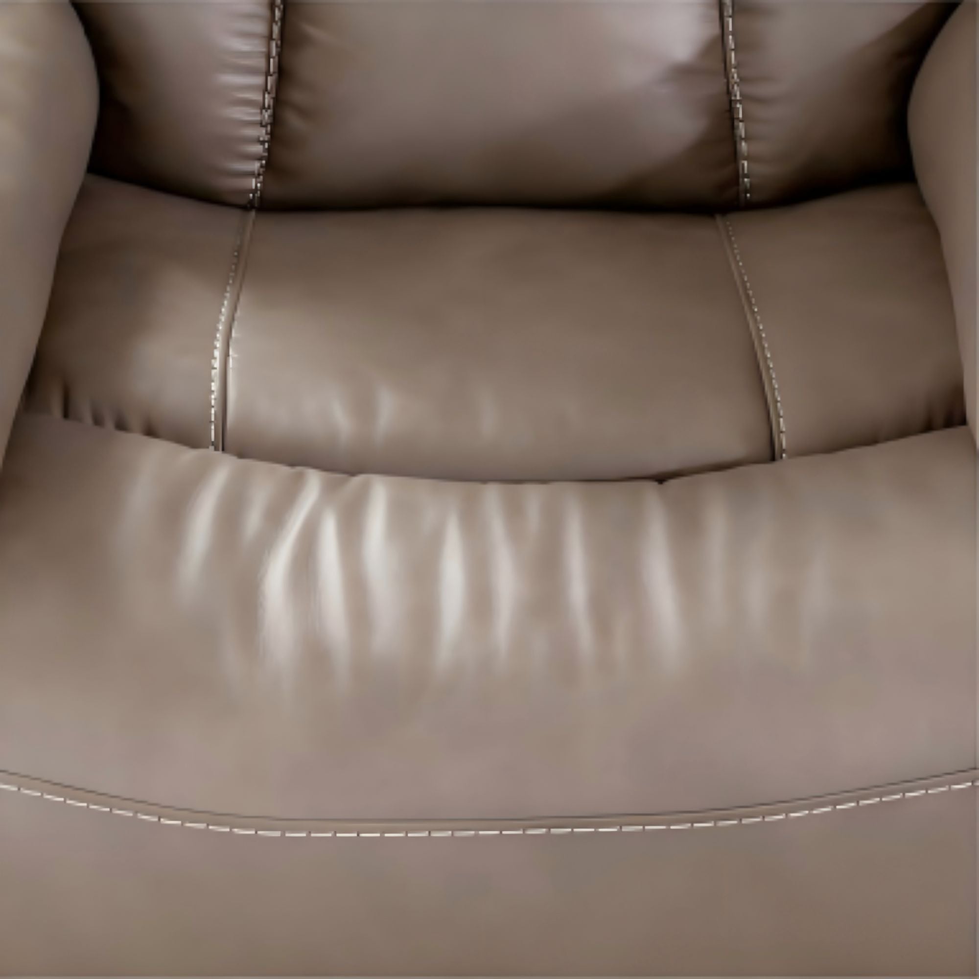 Kael Power Recliner & 1-Seater Sofa Set, Breathable Leather with Side Armrest Storage, Rustic Home Theater Seating