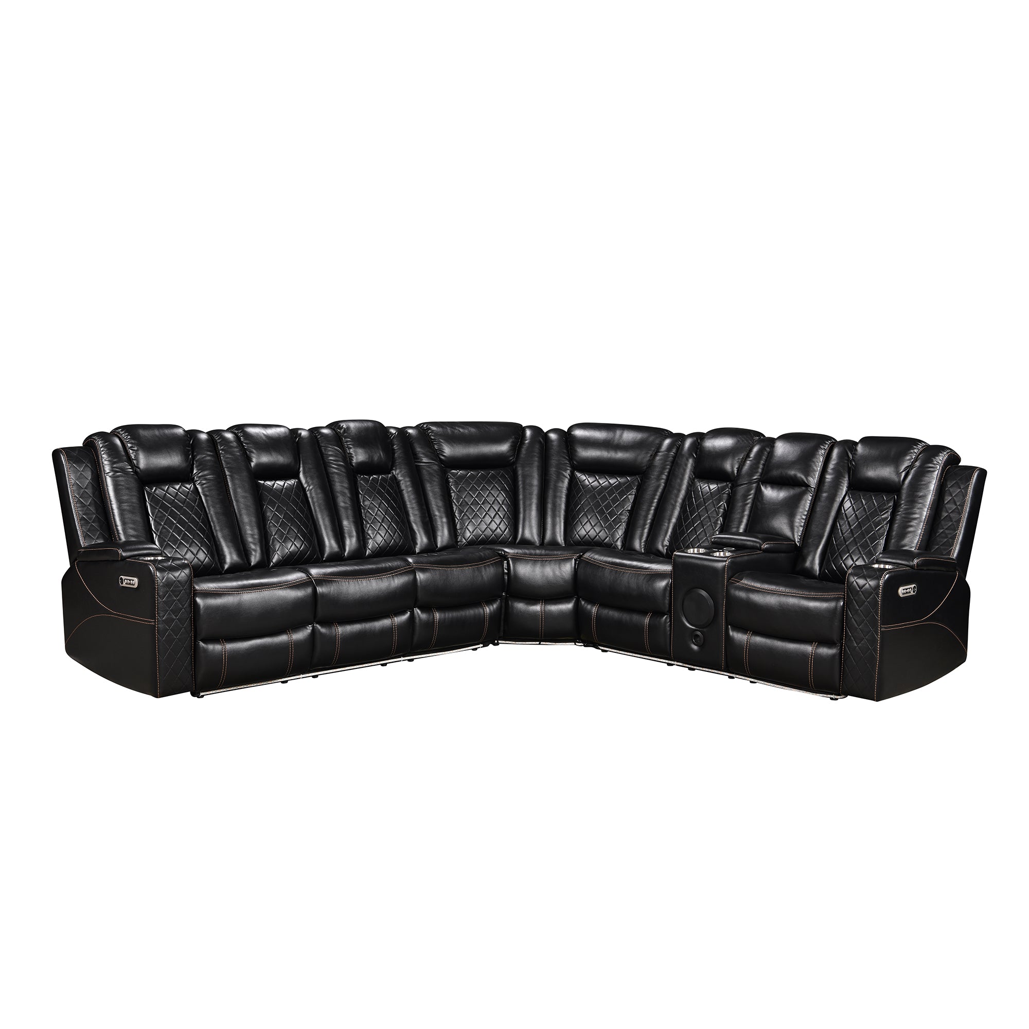 Power Recliner Sectional MC2855B Black