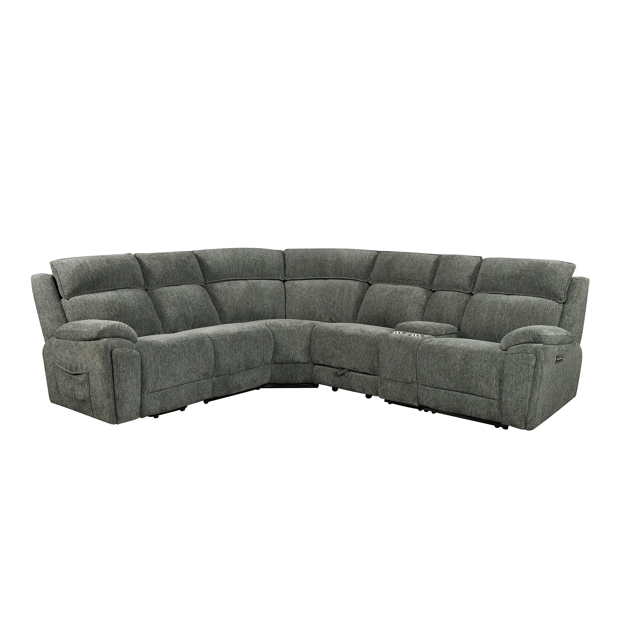 Power Recliner Sectional Fabric Sofa MC3020 Gray