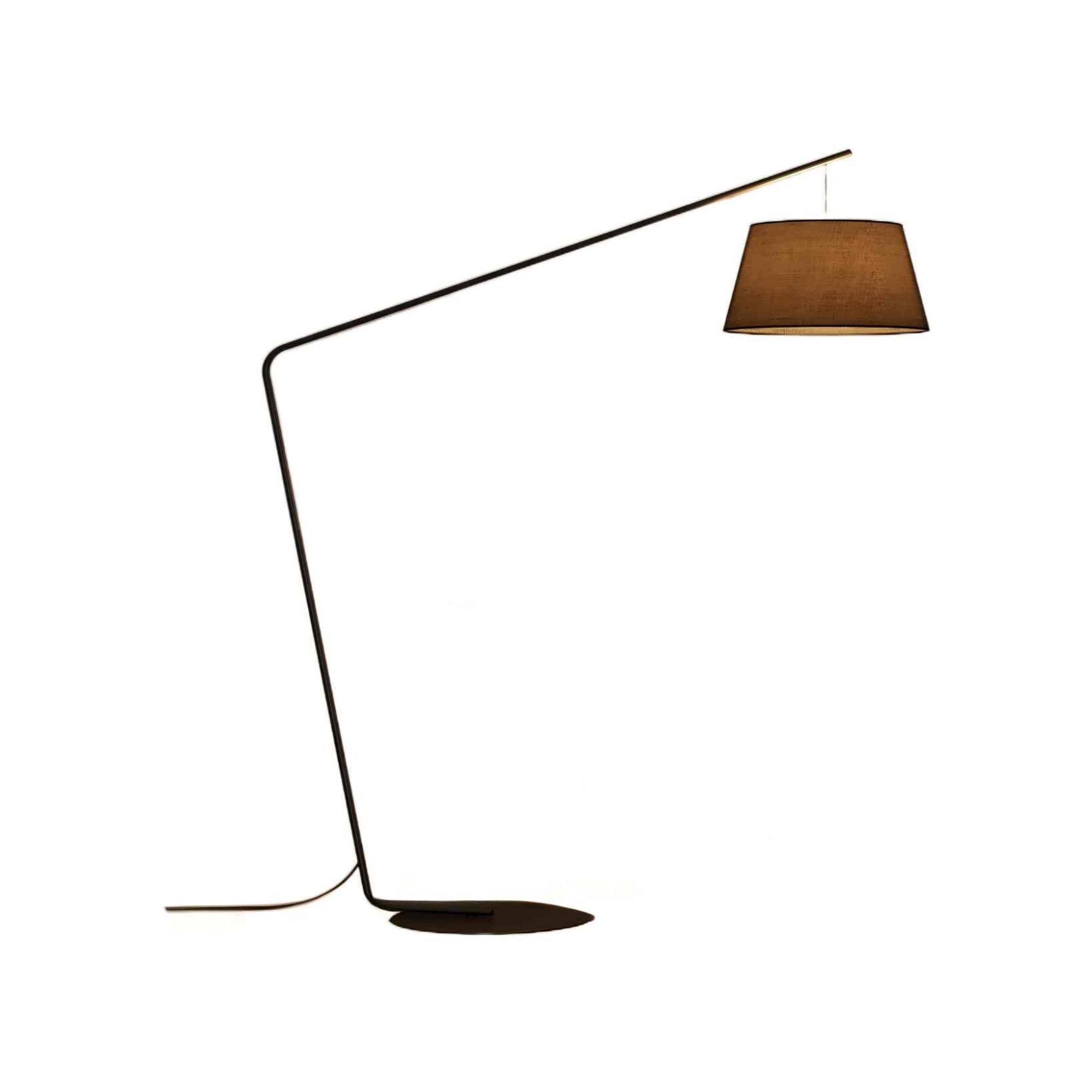 Modern 178cm Floor Lamp: Black Iron Frame & Linen Shade for Living Room/Bedroom (US Standard Plug)