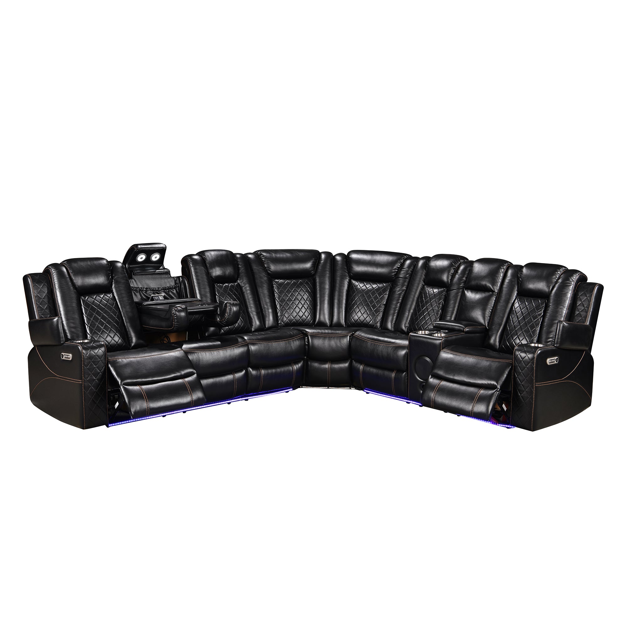 Power Recliner Sectional MC2855B Black