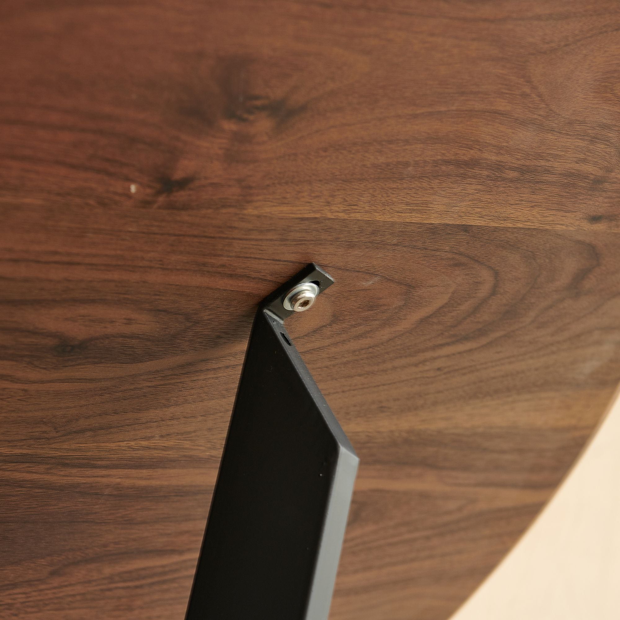 42.1'' Wood Color Mid-Century Dining Table (MDF Round Top, Cross Leg) – Seats 4-6,Dining Table