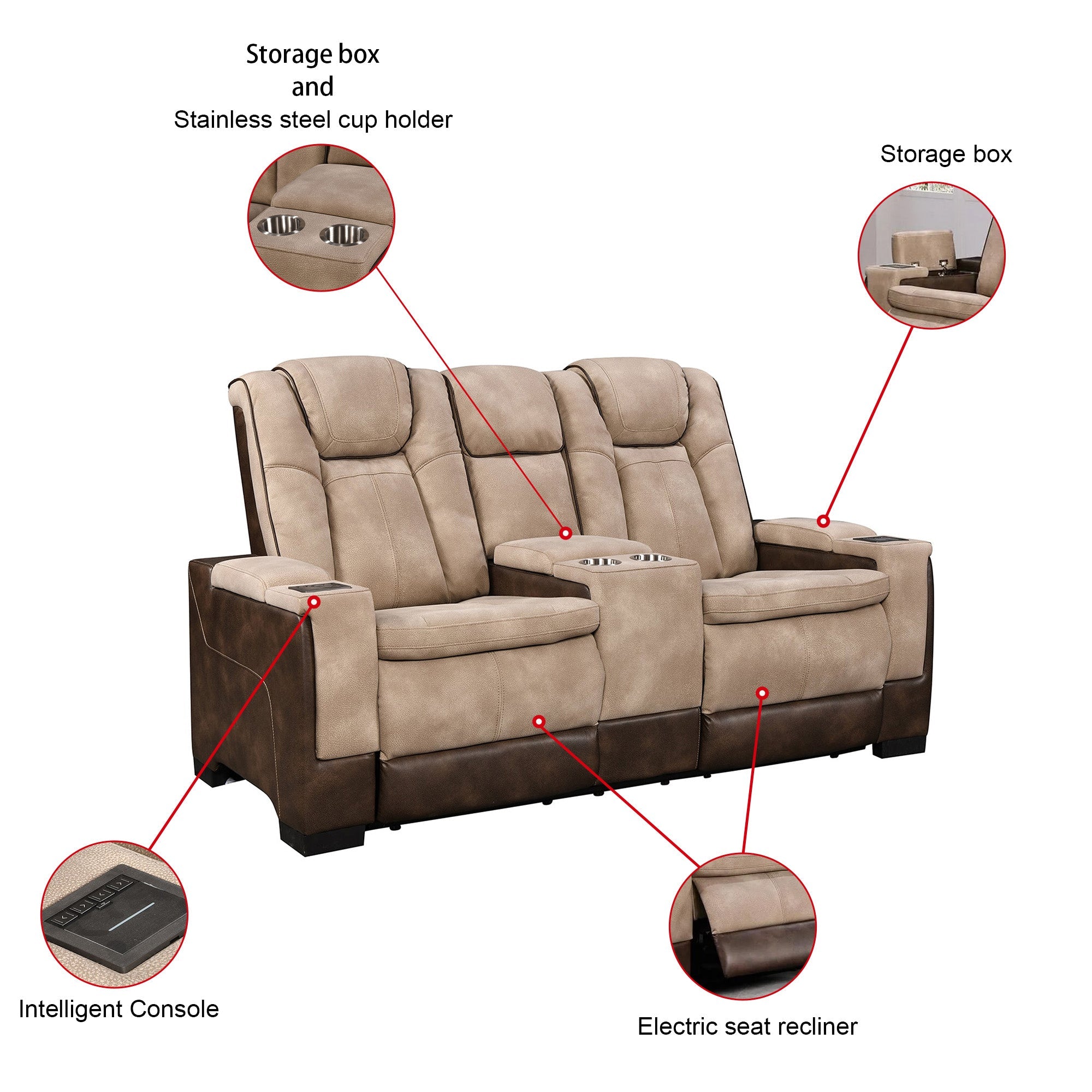 Charlie Brown Power Recliner Sofa Set