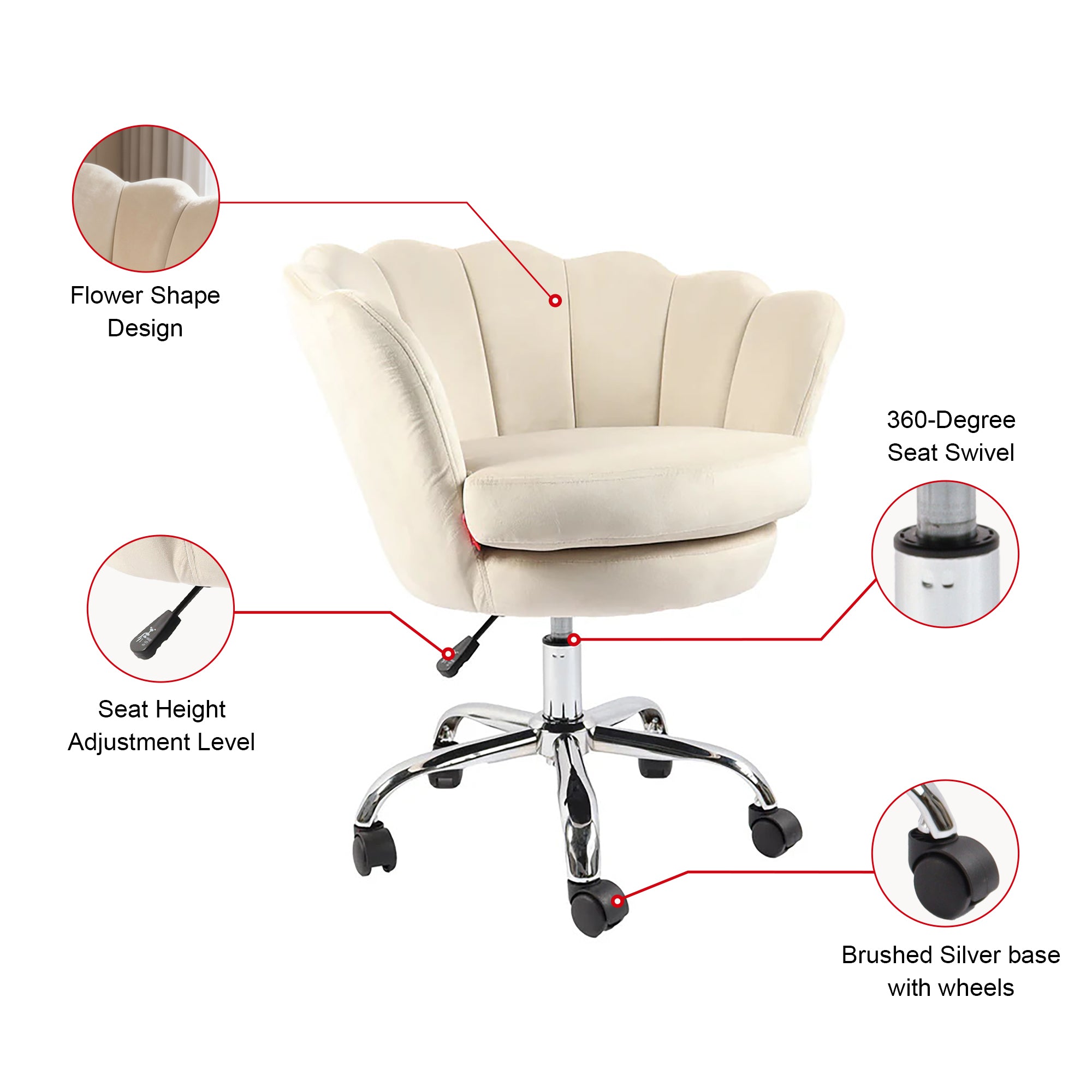椅子 Anna Anna Chair: Modern Swivel Seating for Makeup Station