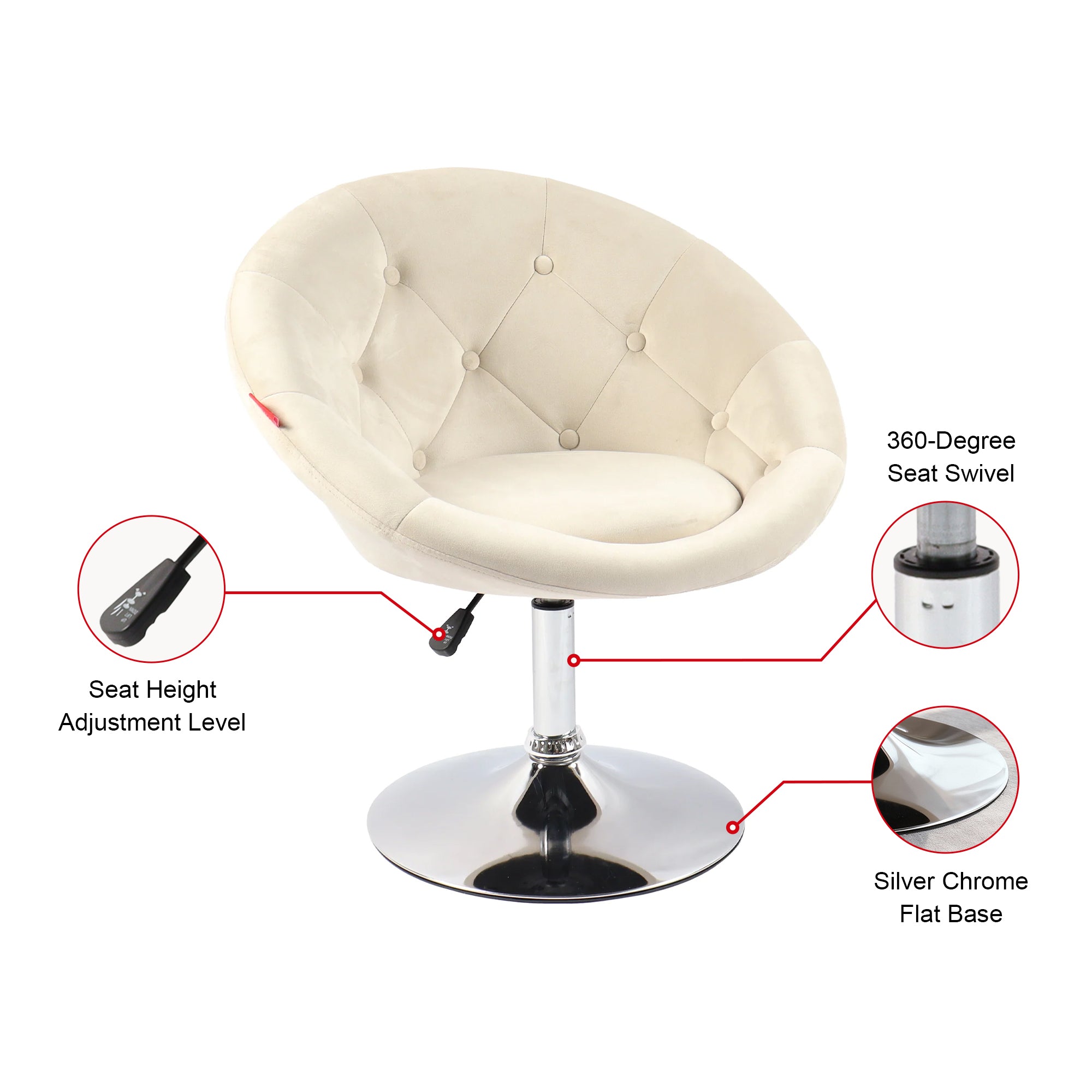 Bella Swivel Vanity Chair