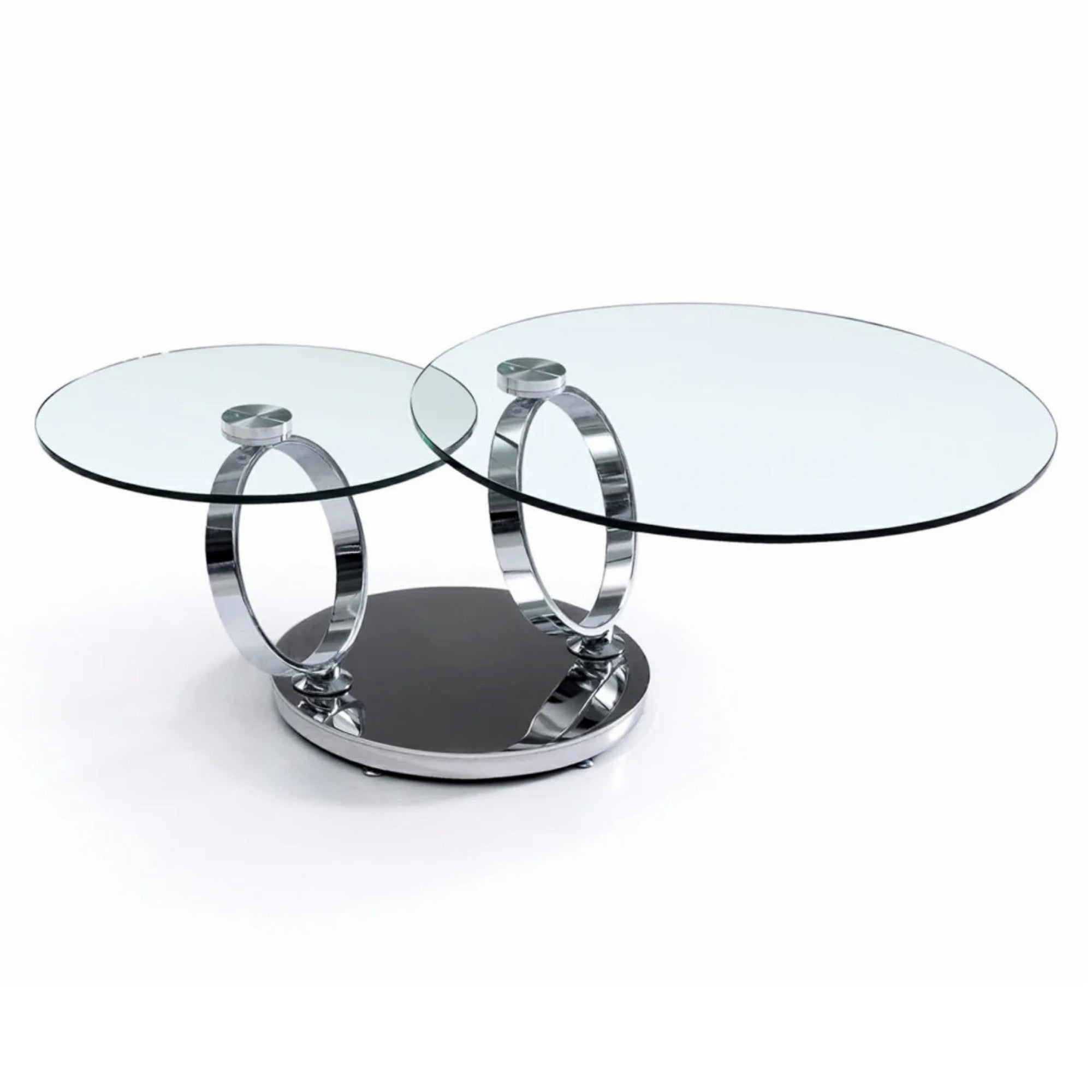Swivel 360 Degrees Glass Coffee Table