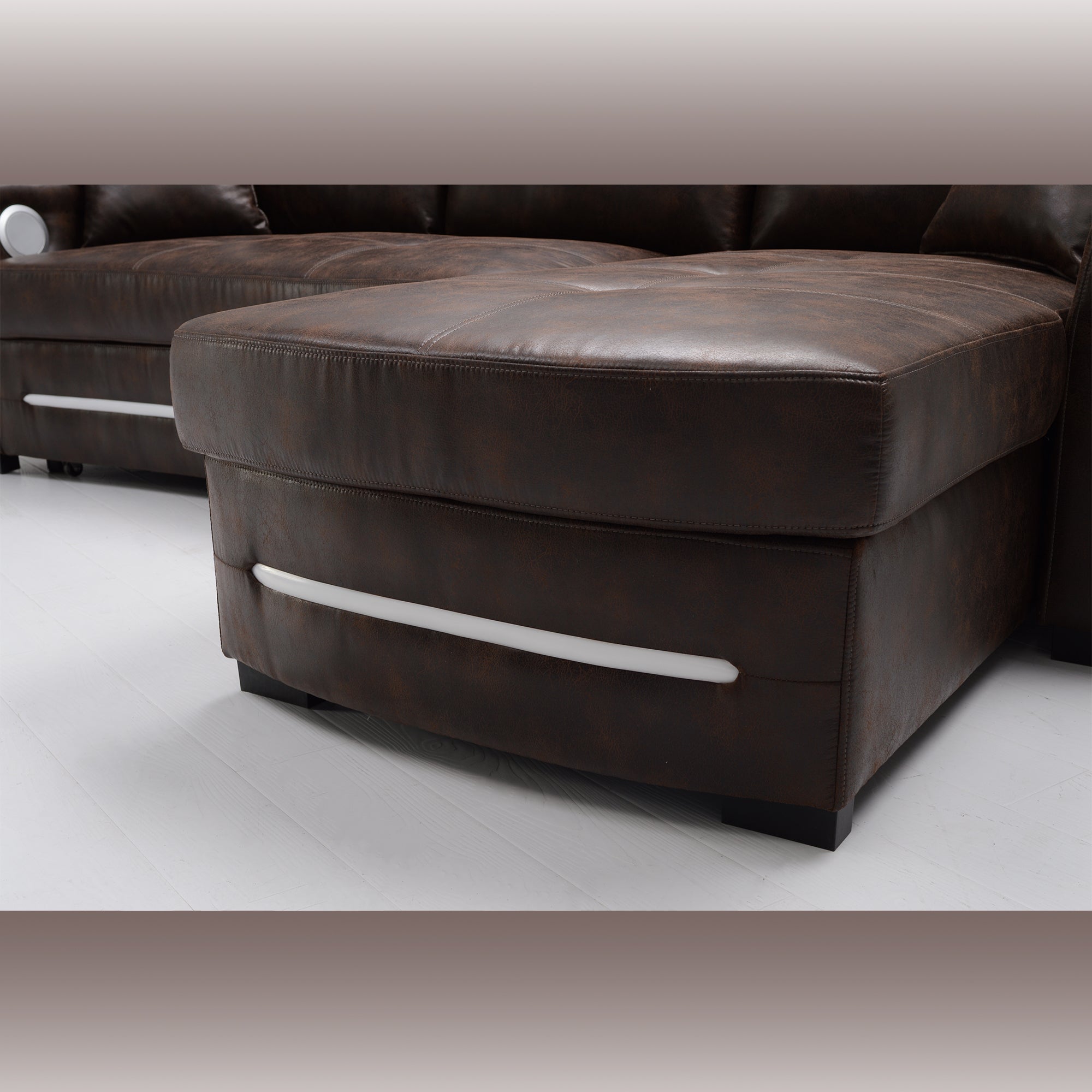 L-Shape sofa with storage and Pull-out bed-1369