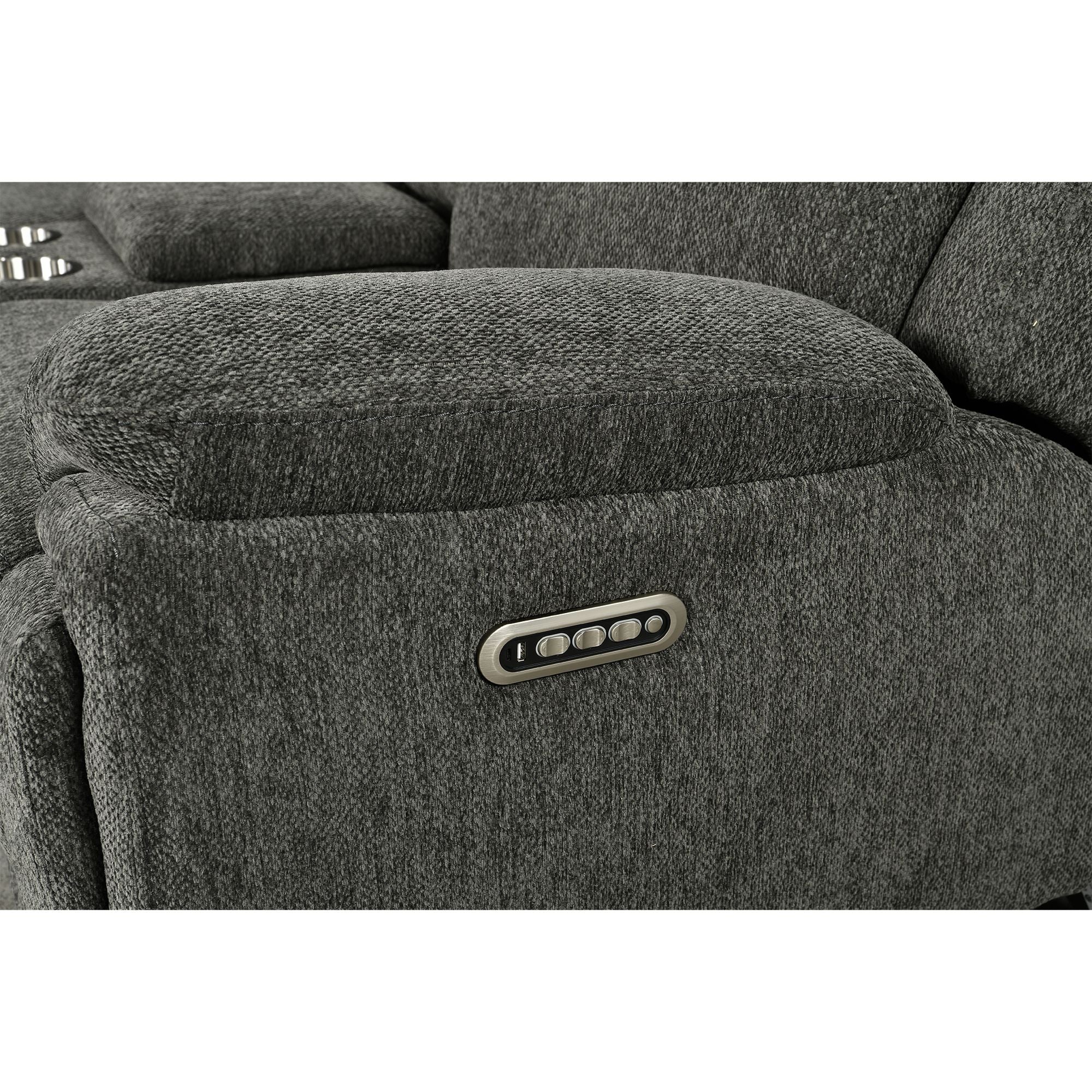 Power Recliner Sectional Fabric Sofa MC3020 Gray